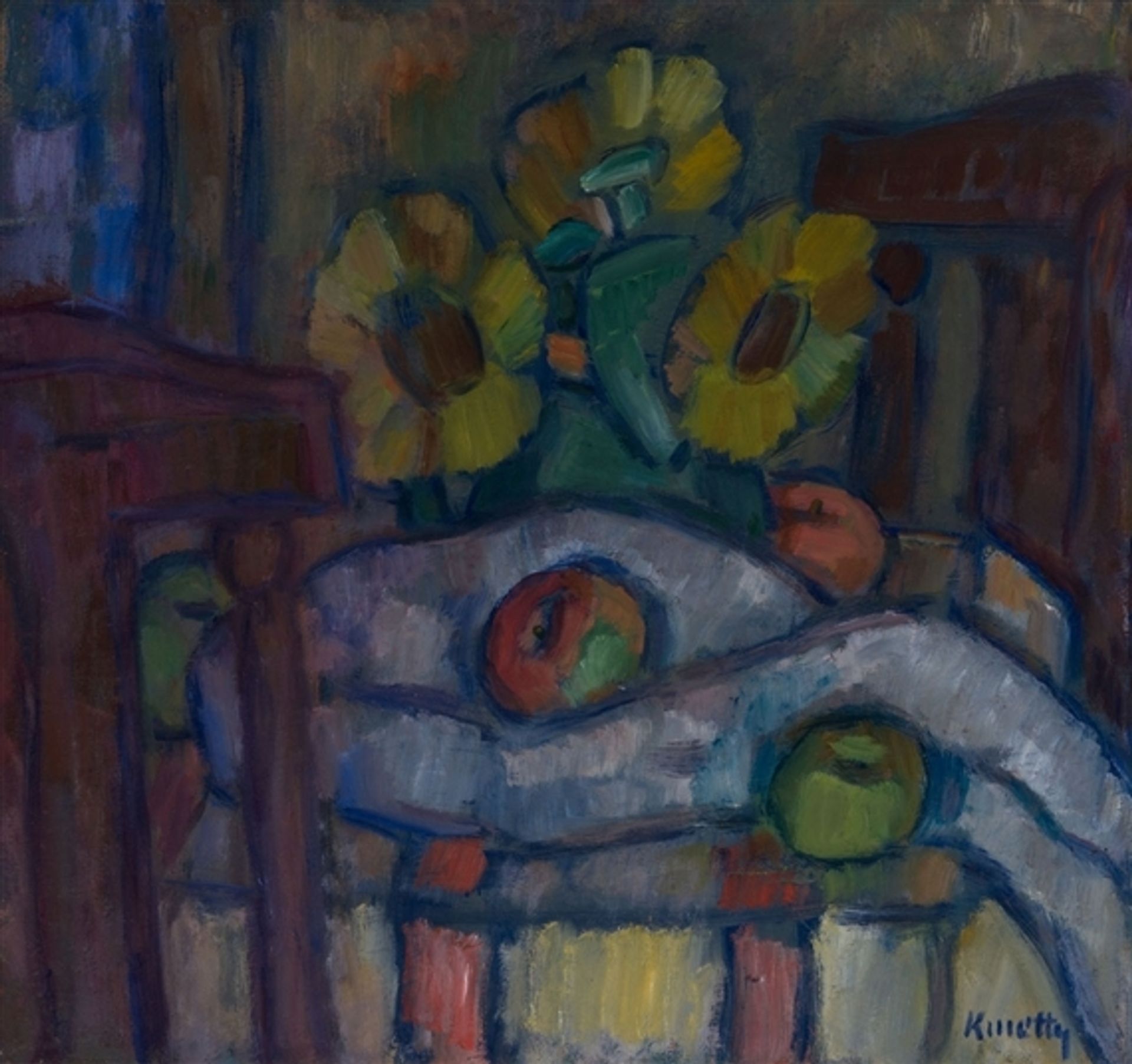 Still LIfe with Sunflowers by Kmetty János
