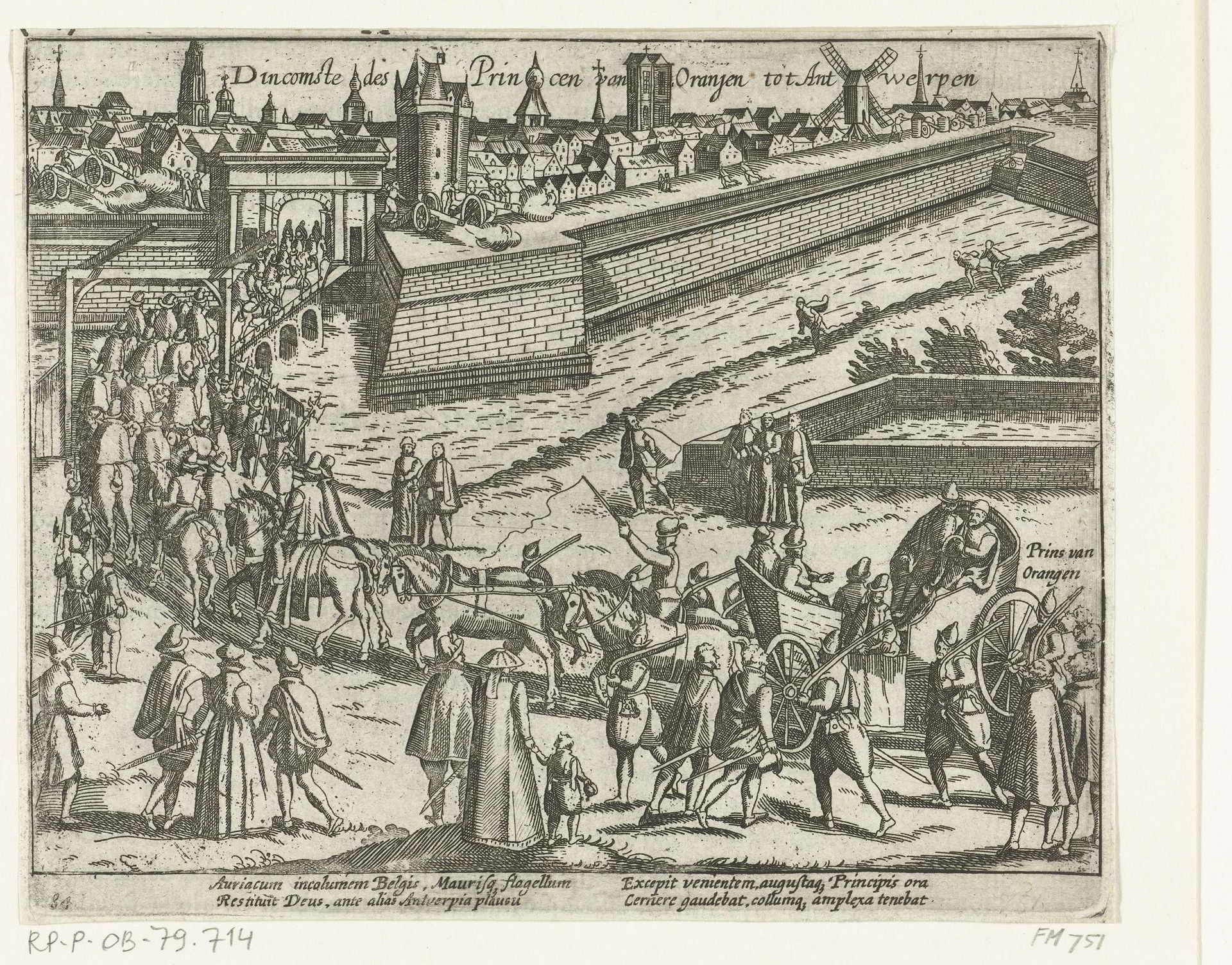 Intocht van de prins van Oranje te Antwerpen, 1577 by Anonymous