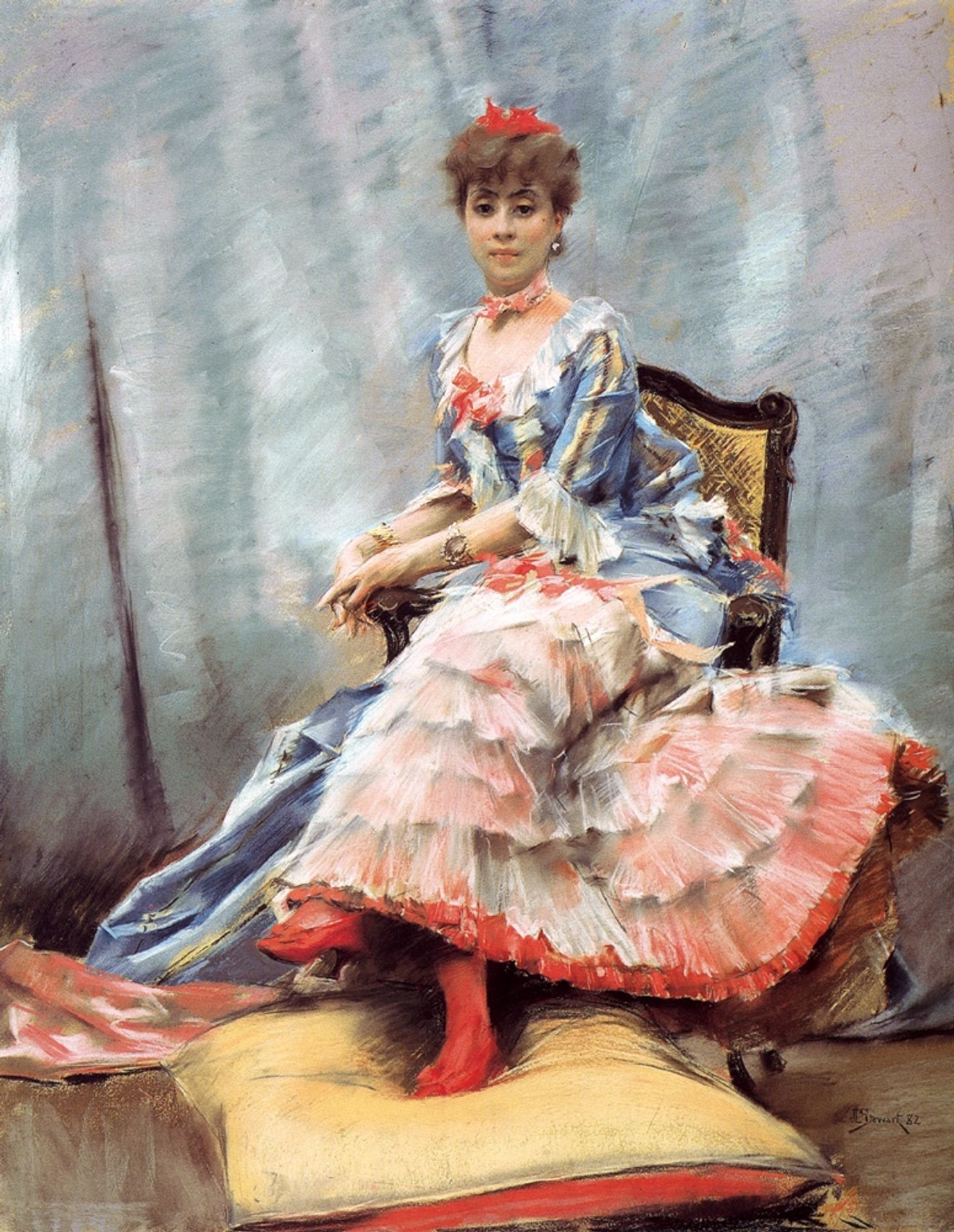 Portrait Of Laure Hayman by Julius Leblanc Stewart
