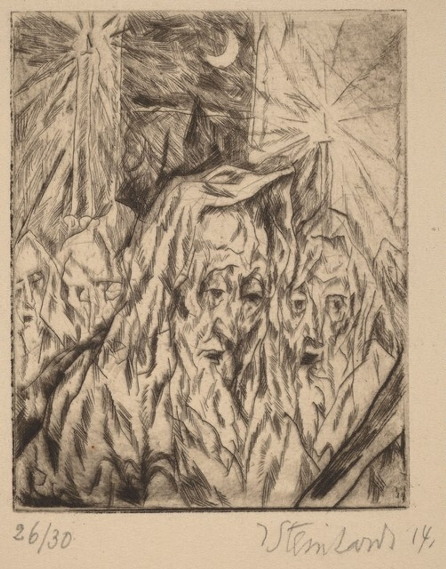 Praying Jews by Jakob Steinhardt