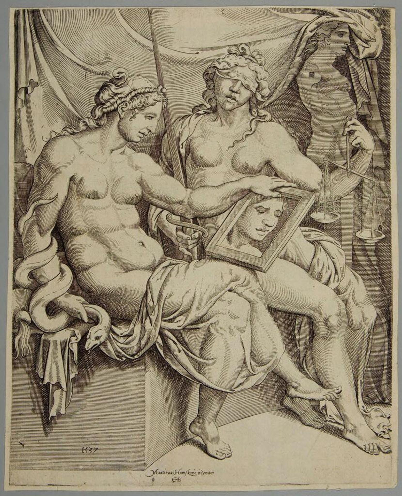 Prudence and Justice by Cornelis Bos