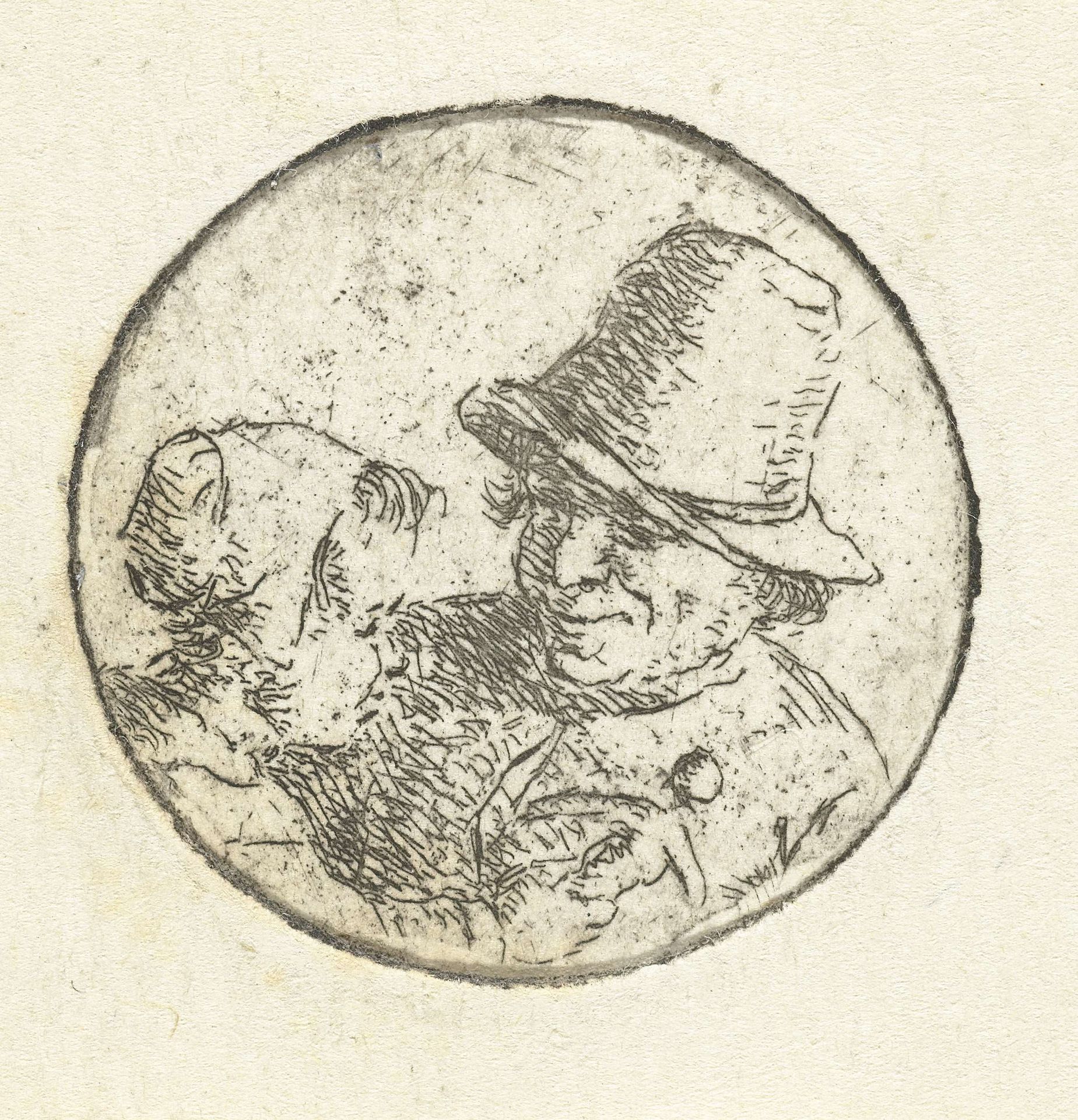 Buste van onbekende man met dochter by Christina Chalon