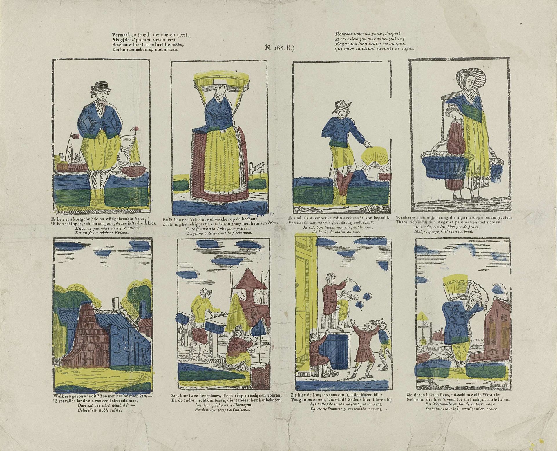 Vermaak, o jeugd! uw oog en geest, / Als gij deez' prenten ziet en leest [(...)] by Philippus Jacobus Brepols