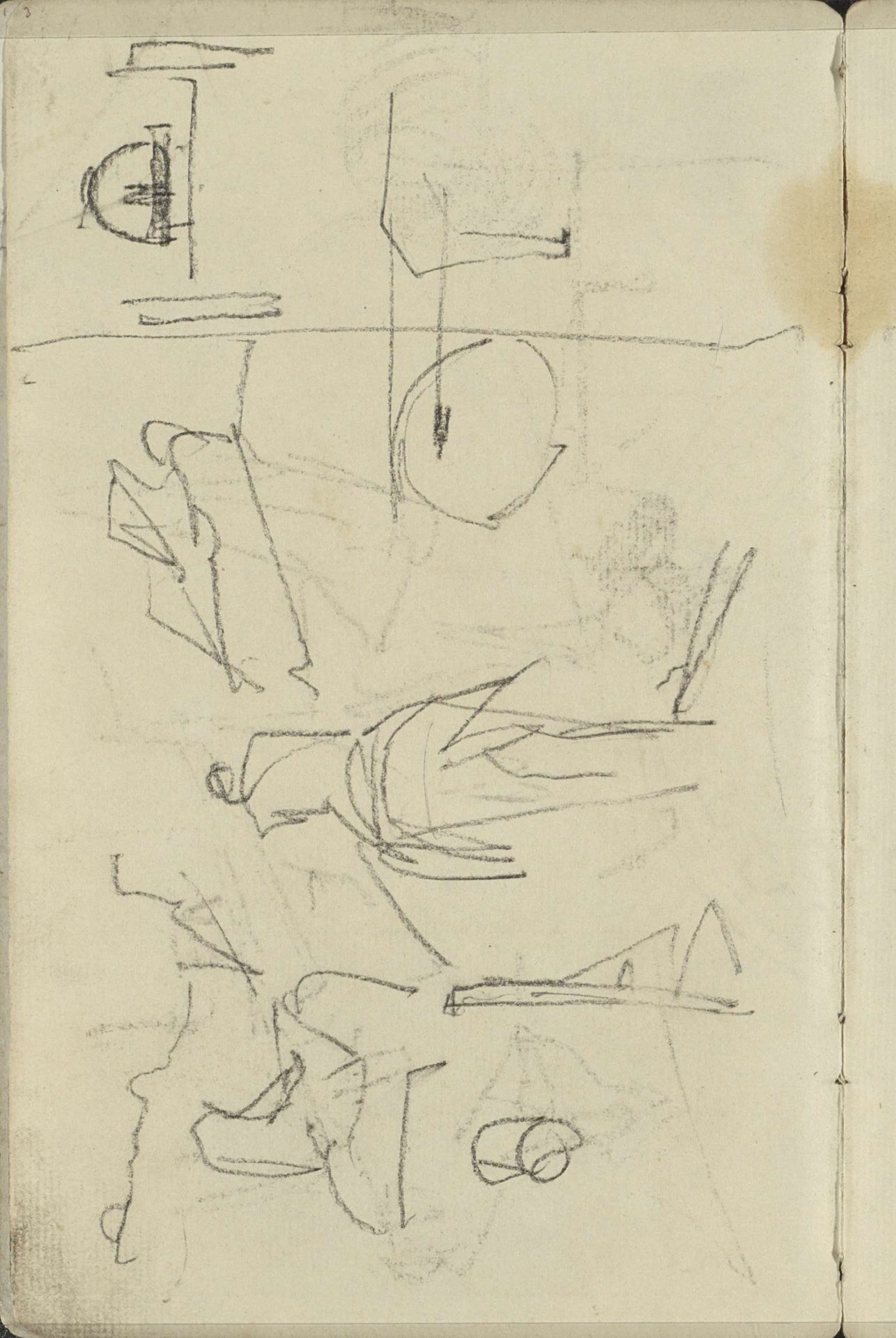 Studieblad met ruiters en karren by George Hendrik Breitner