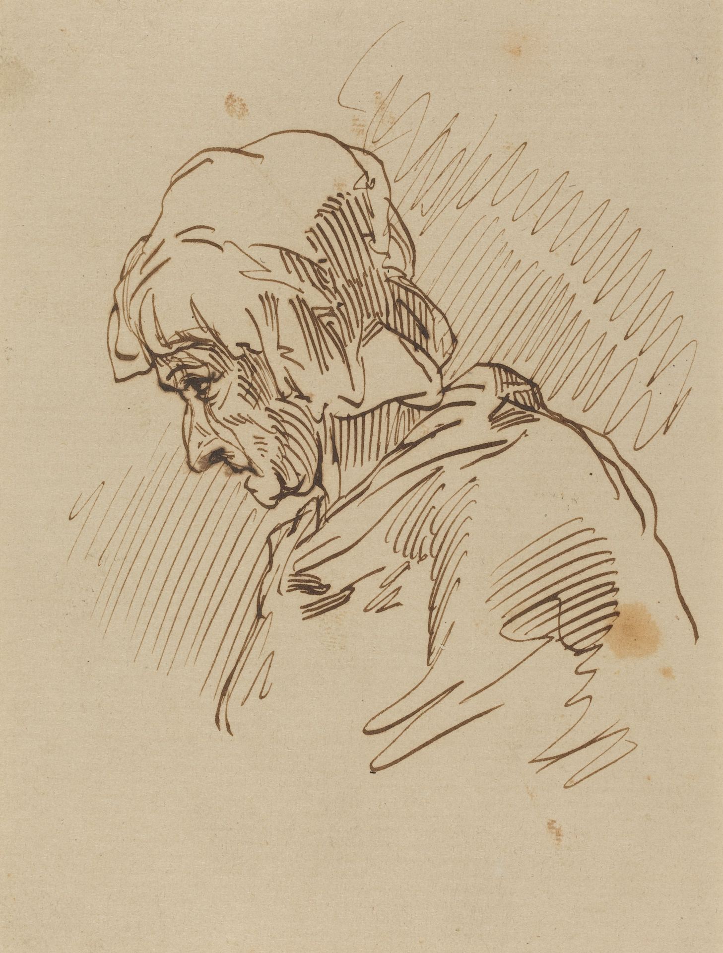 Head of a Woman by Paul Gavarni