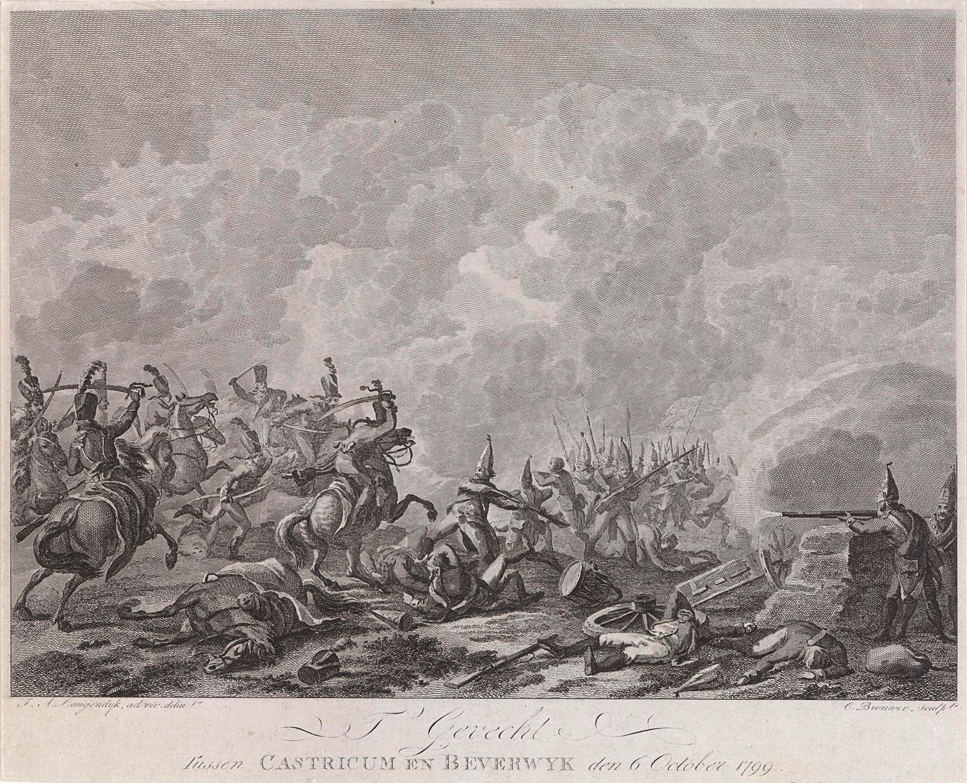 Slag bij Castricum, 1799 by Cornelis Brouwer