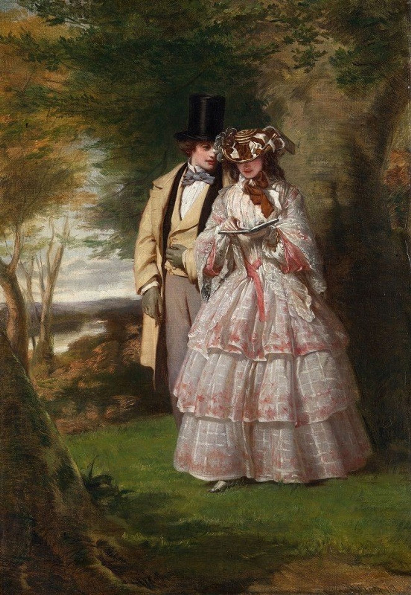 The Two Central Figures in Derby Day by William Powell Frith