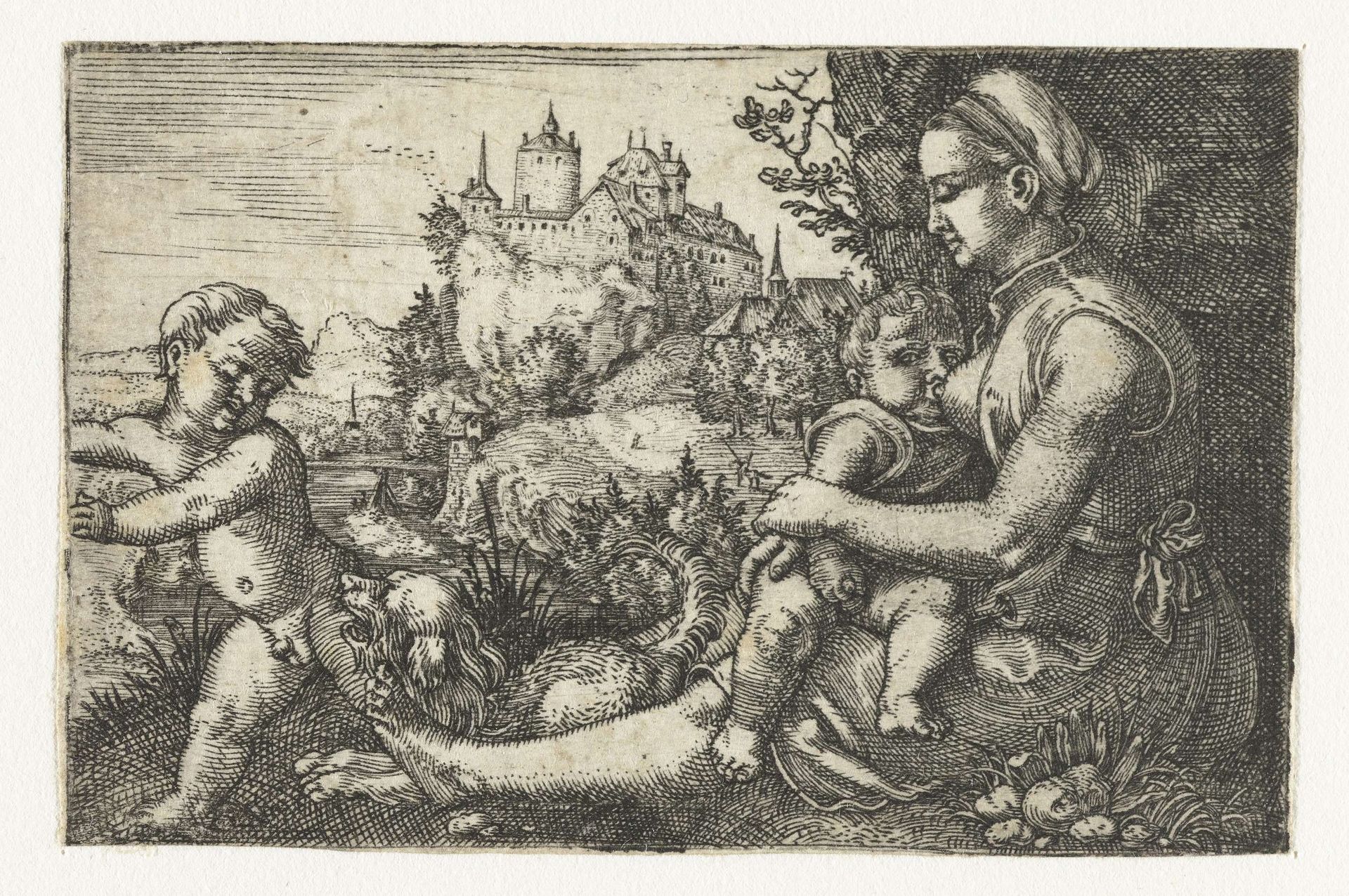 Moeder met twee kinderen by Barthel Beham