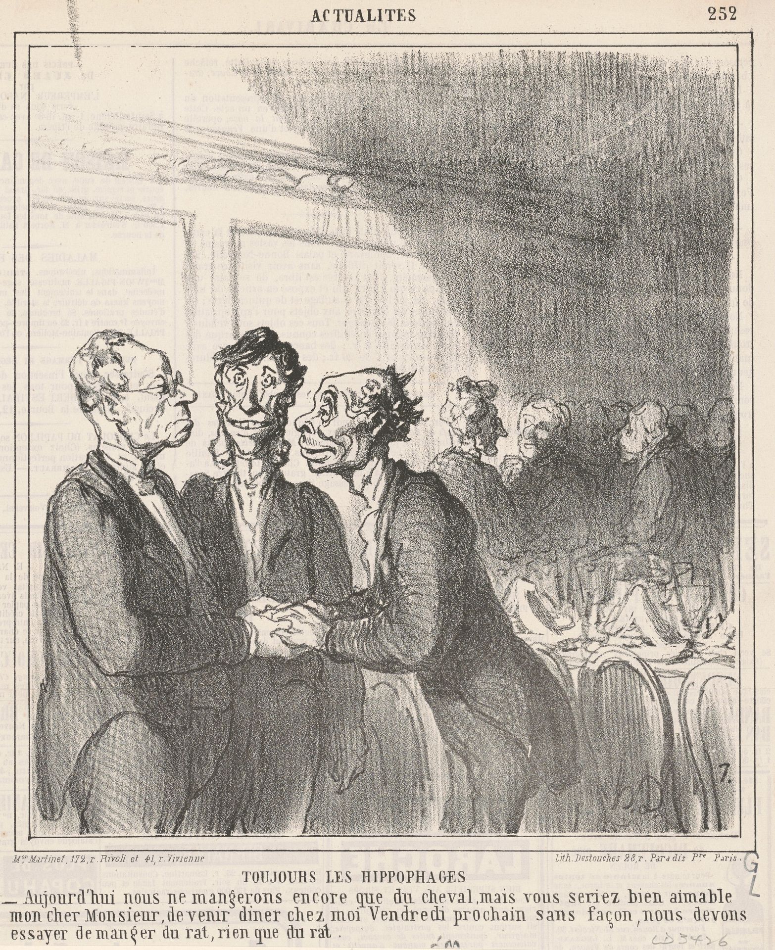 Toujours les Hippophages by Honoré Daumier