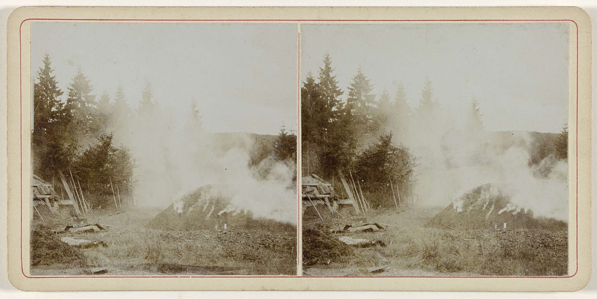Kolenbranderij in Thuringen by Geldolph Adriaan Kessler
