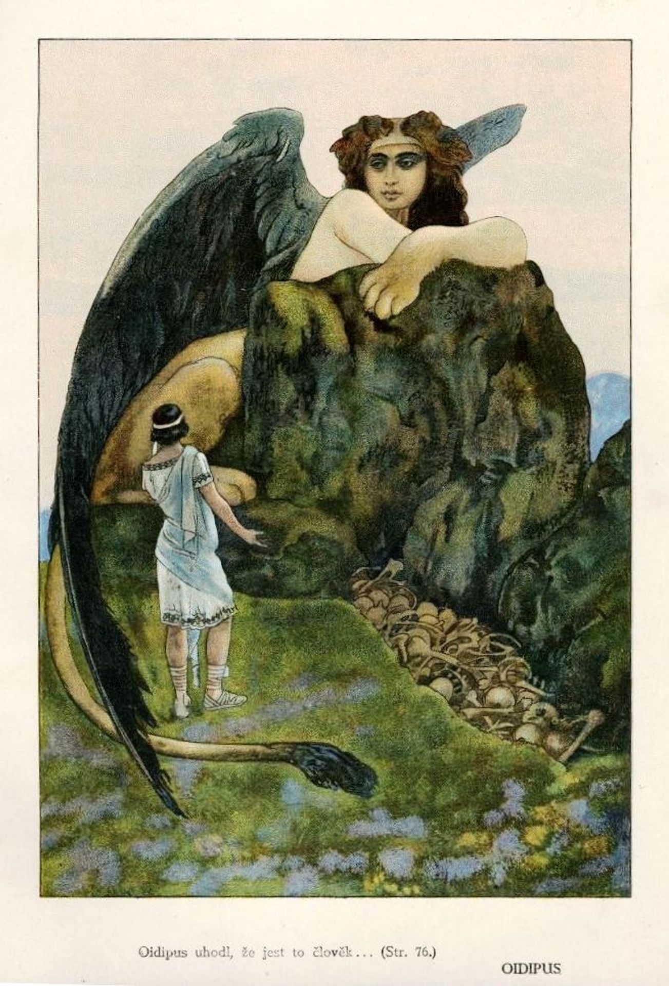 Illustration for Oidipus by Artuš Scheiner