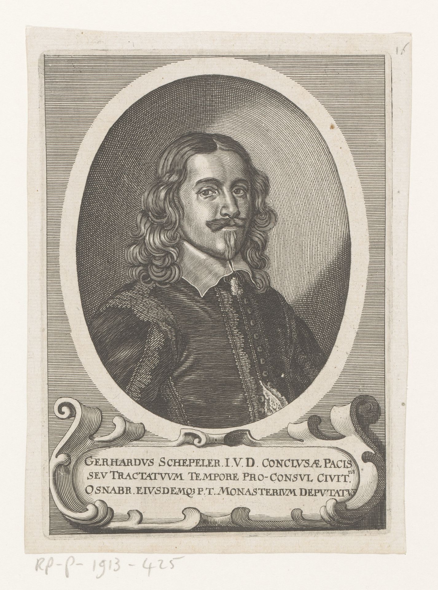 Portret van Gerhard Schepeler by Matthäus (I) Merian