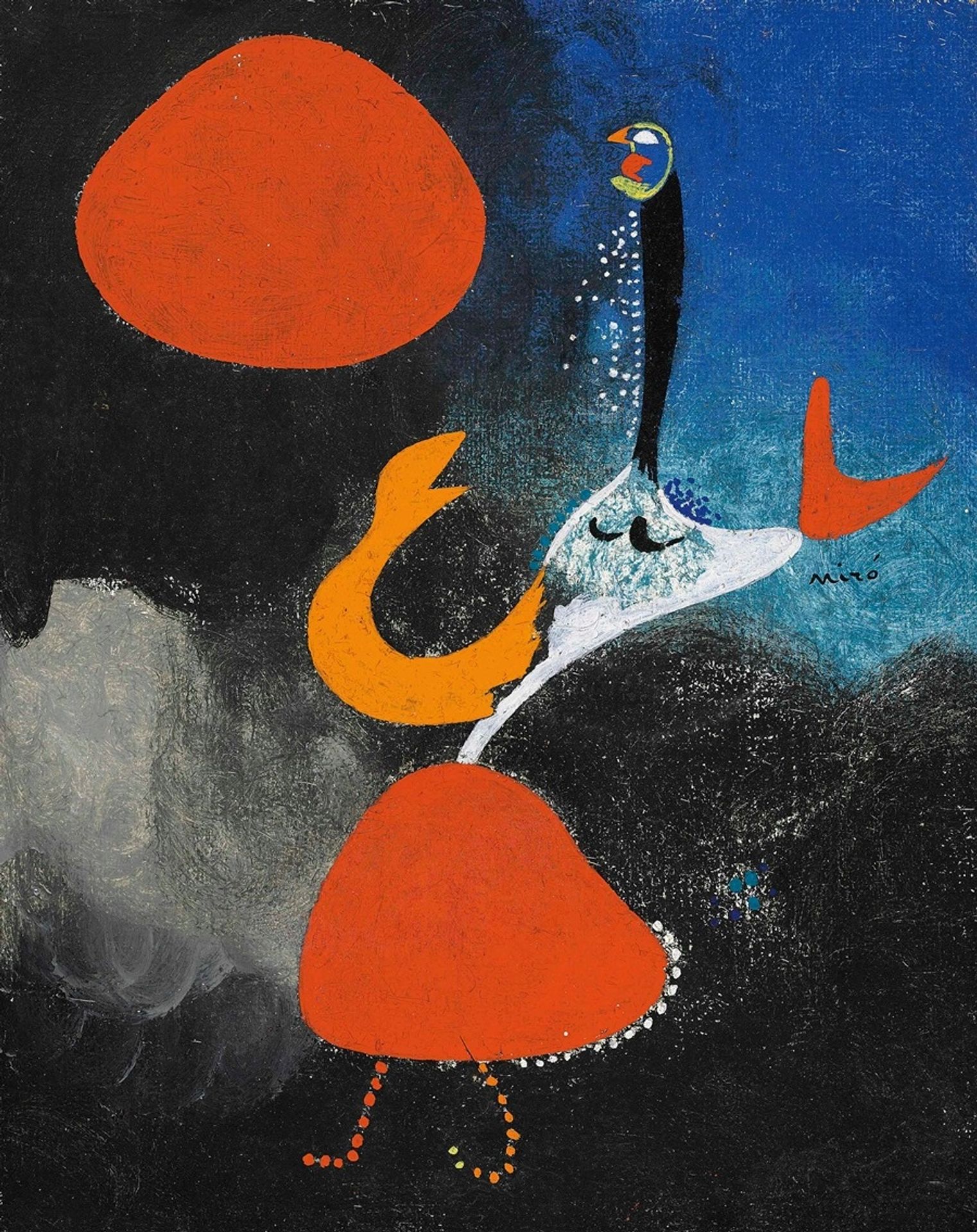 Femme devant le soleil by Joan Miró