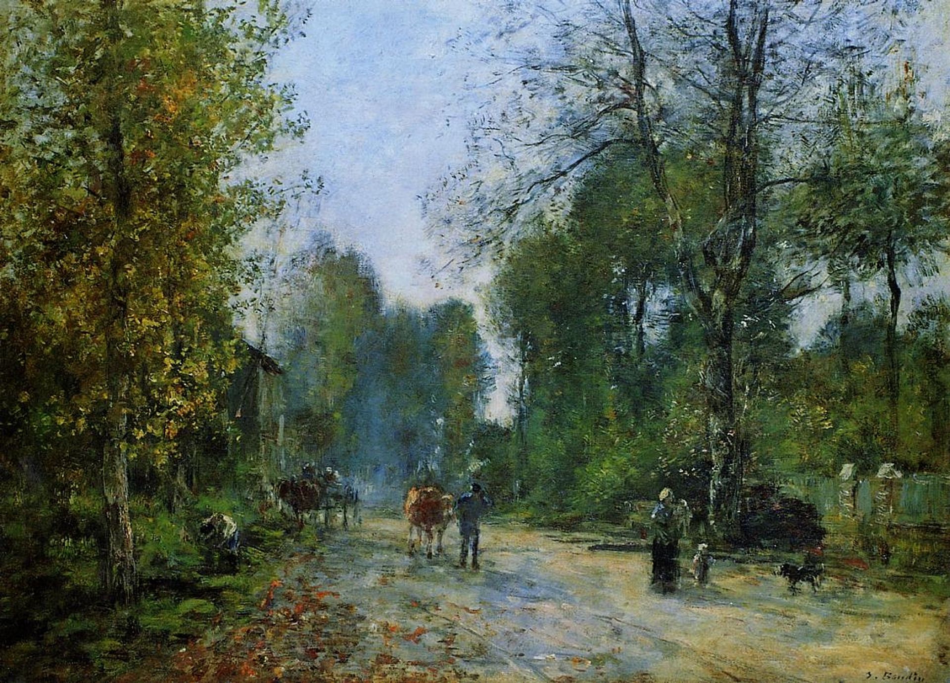 Trouville, Le Chemin de la Corderie by Eugène Boudin