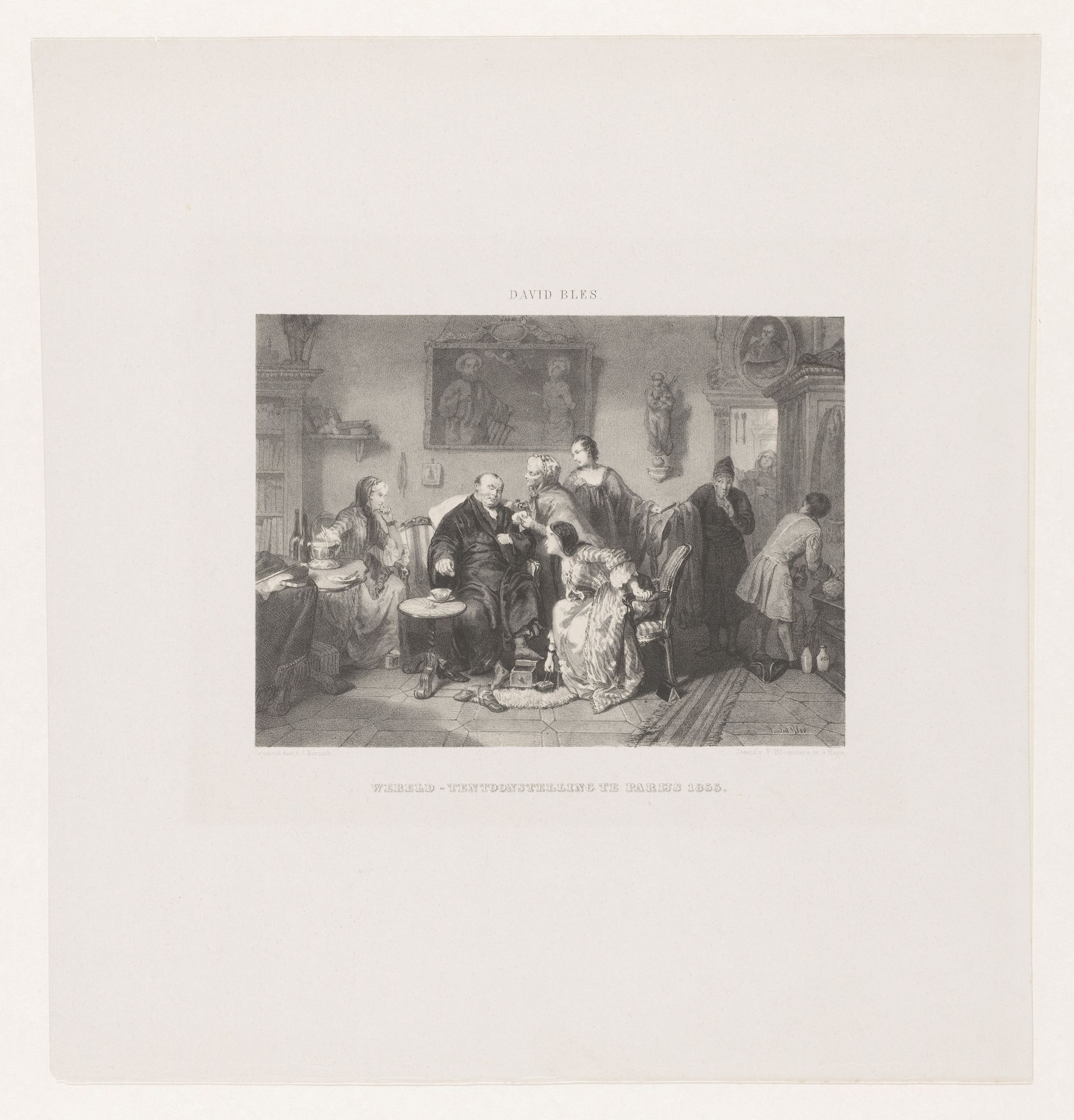 Gewaande zieke by Adolf Carel Nunnink