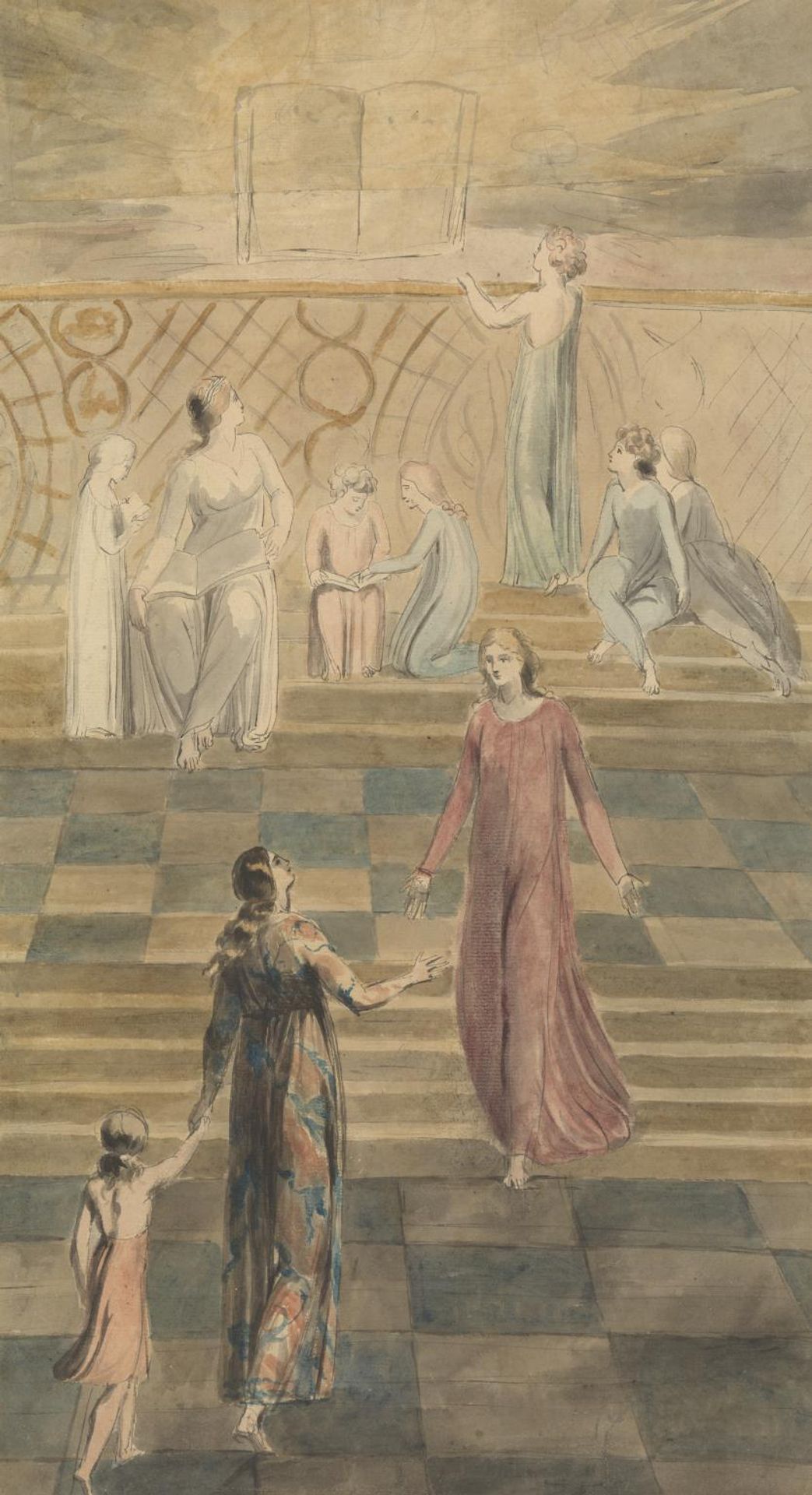 An Allegory of the Bible. Verso: The Shins of an Écorché Male Figure by William Blake