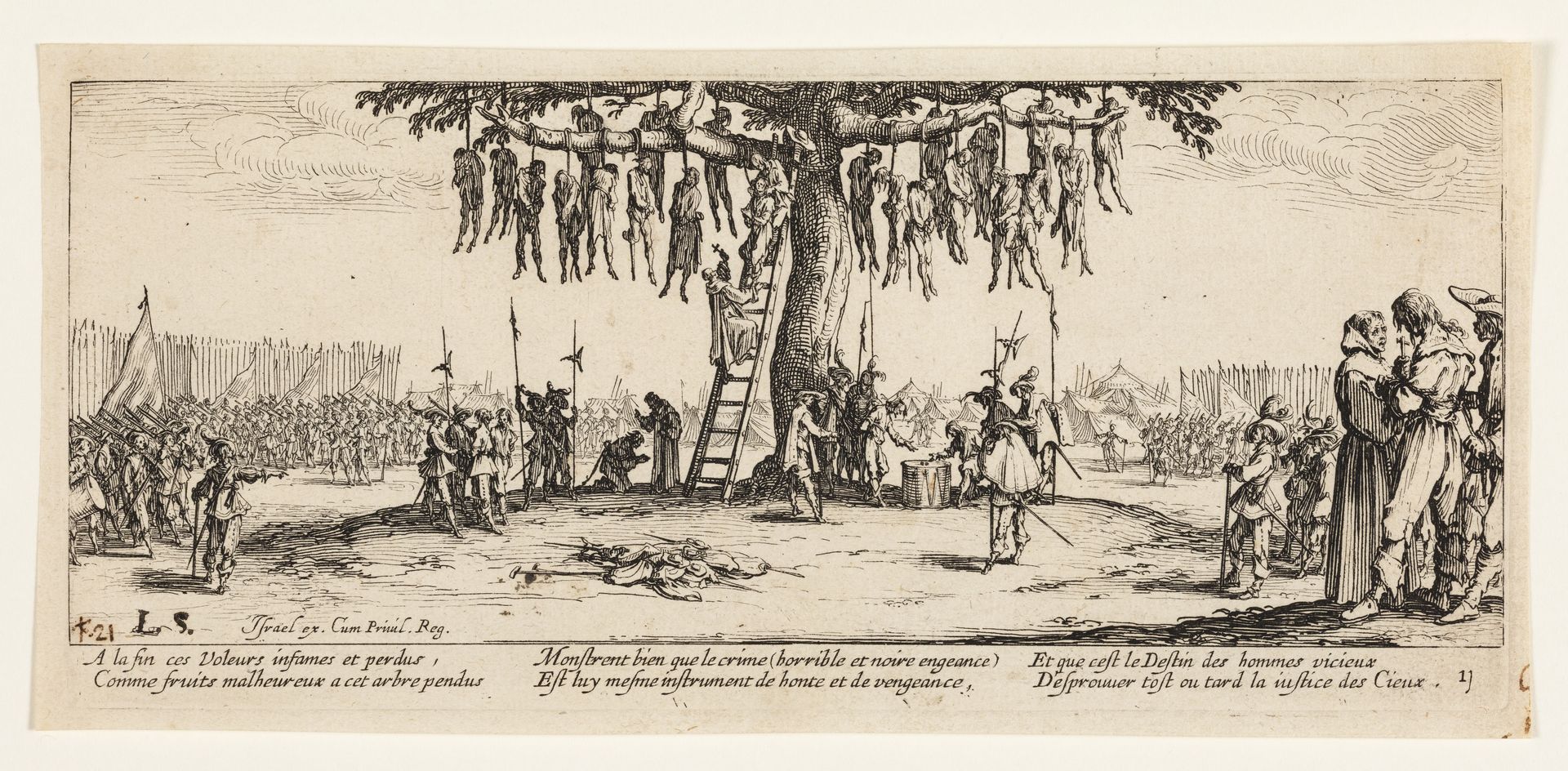 Afstraffelse ved hængning by Jacques Callot