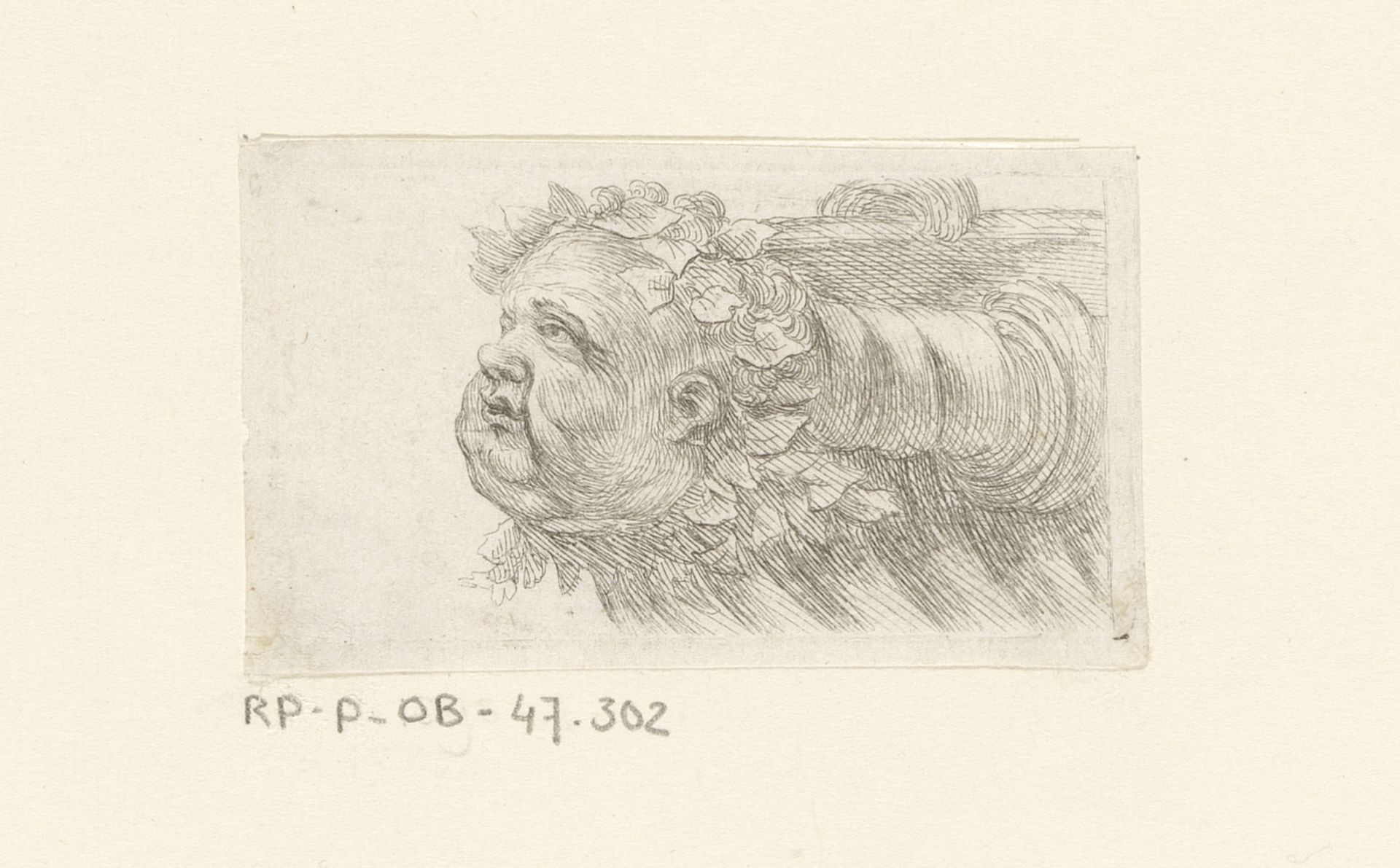 Masker met lauwerkrans by François Chauveau