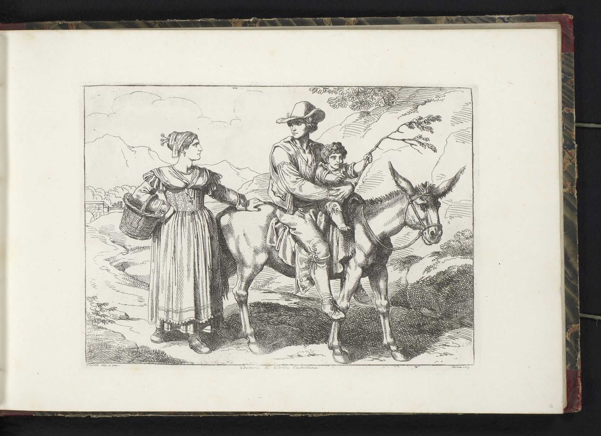 Gezin uit Civita Castellana by Bartolomeo Pinelli