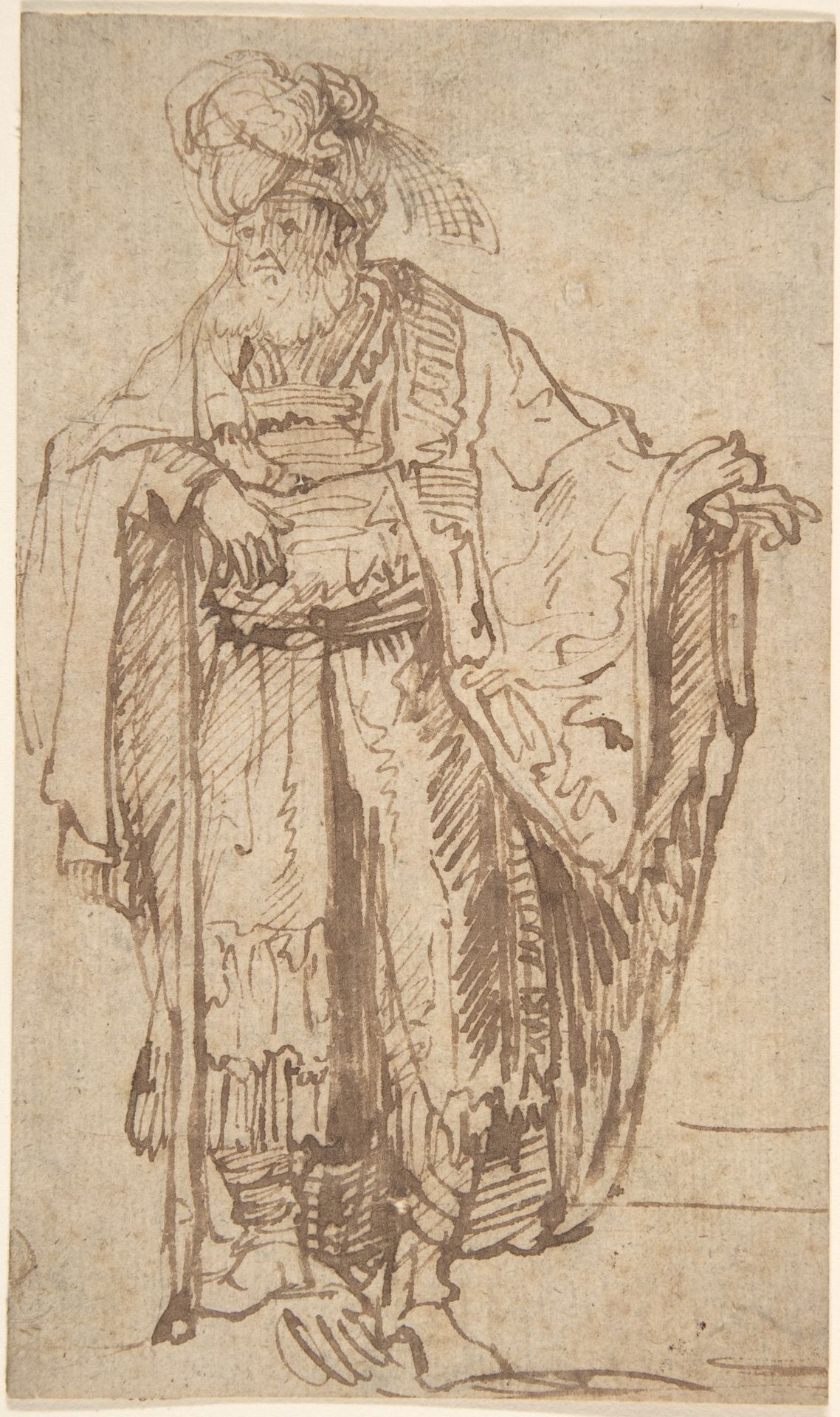 Standing Oriental Figure by Rembrandt van Rijn