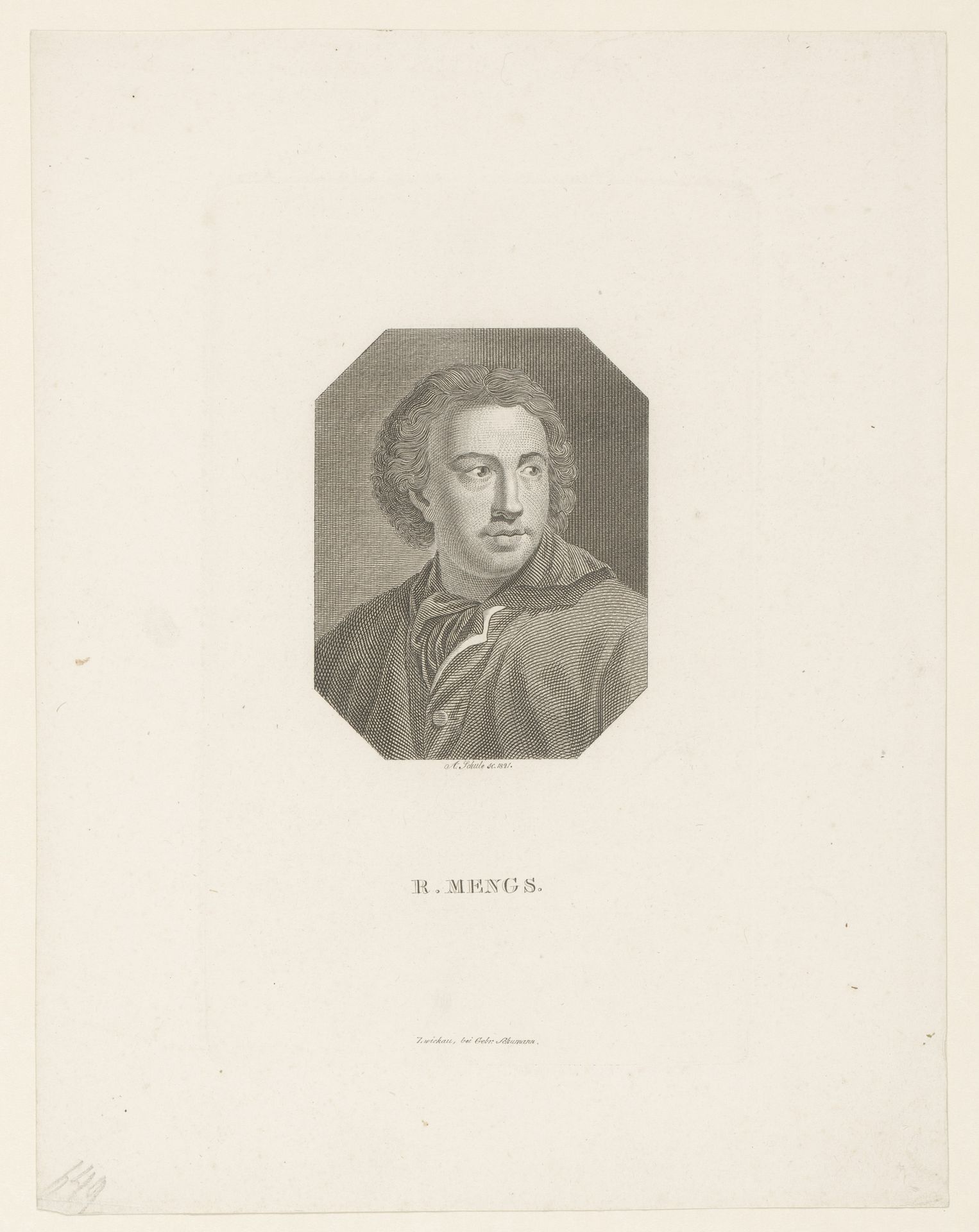 Portret van Anton Raphael Mengs by Albert Schule
