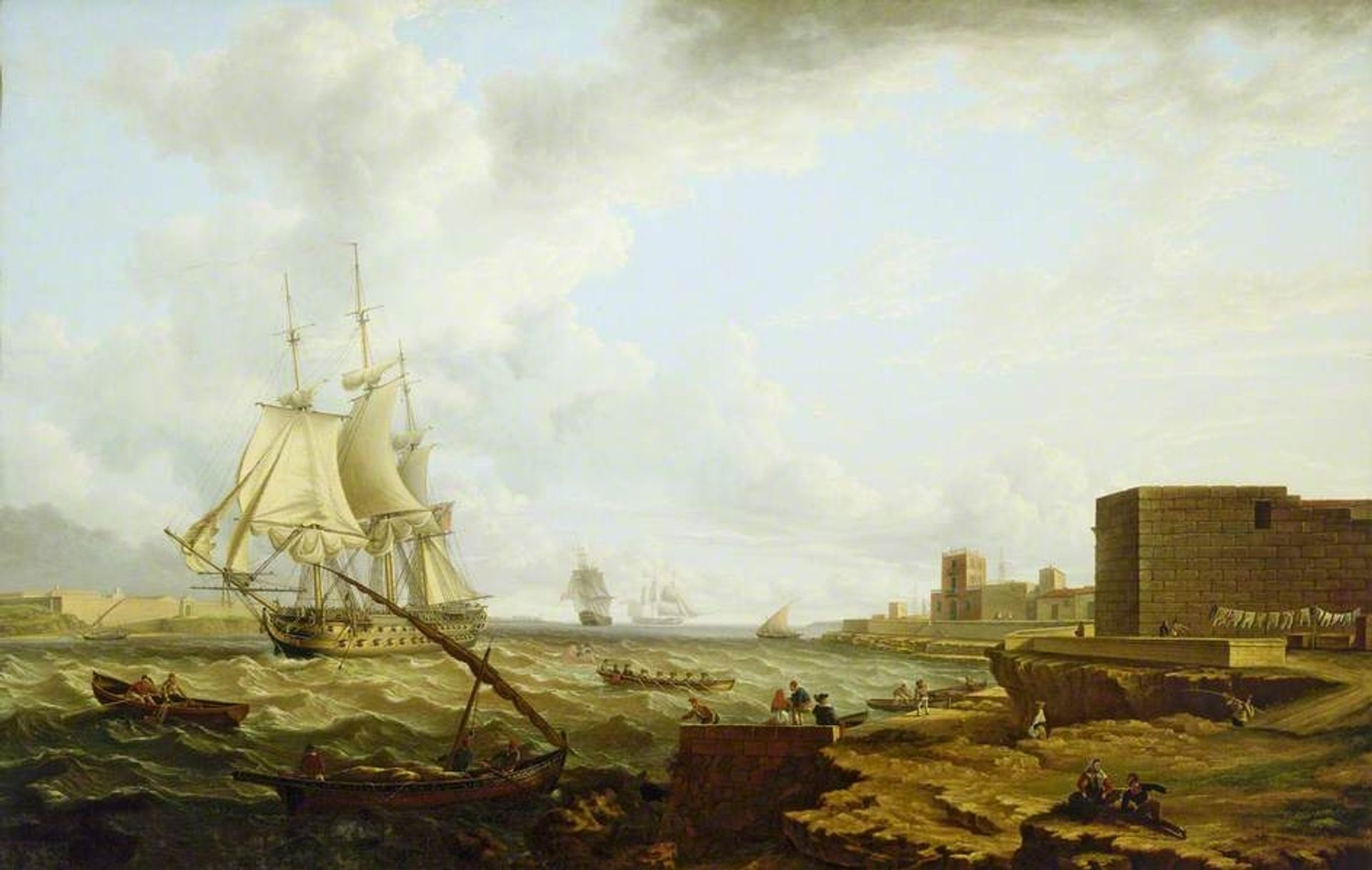 A Third-Rate Entering Port Mahon by Charles Martin Powell