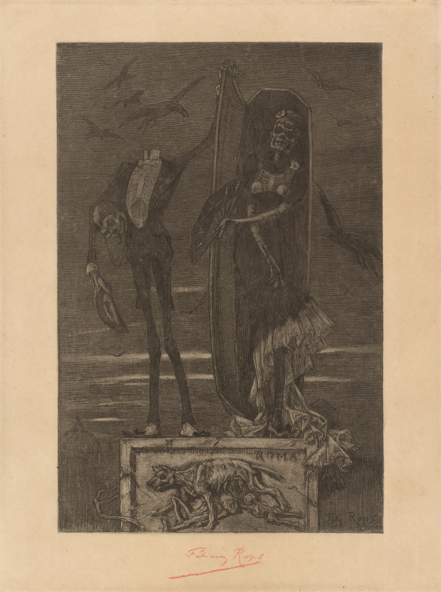 Le Vice suprème: Frontispiece by Felicien Rops