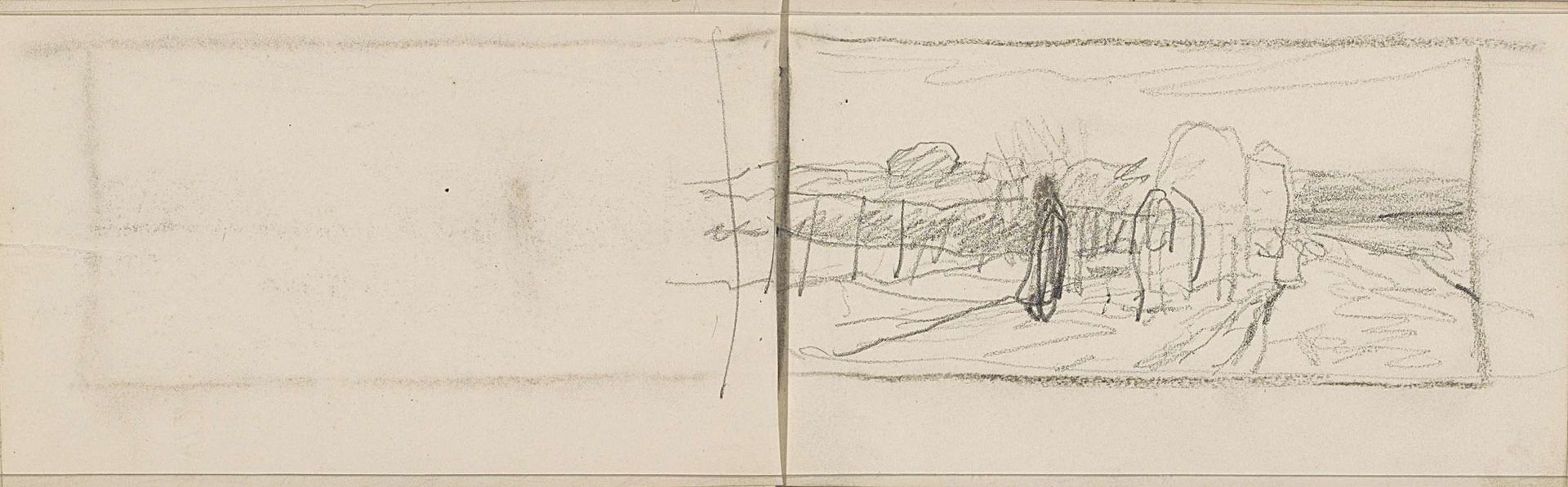 Landschap met een figuur by Anton Mauve
