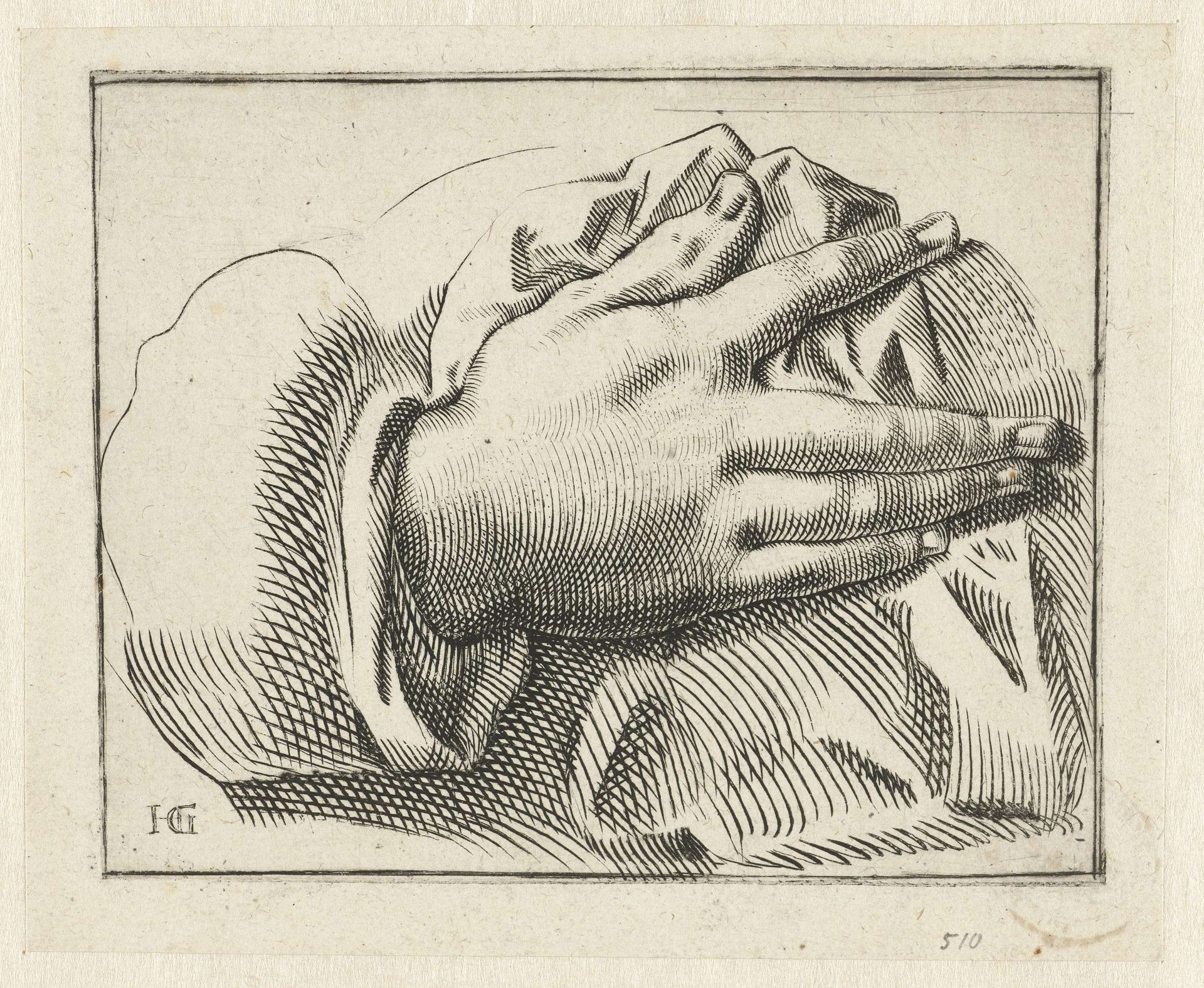 Studie van een hand by Anonymous