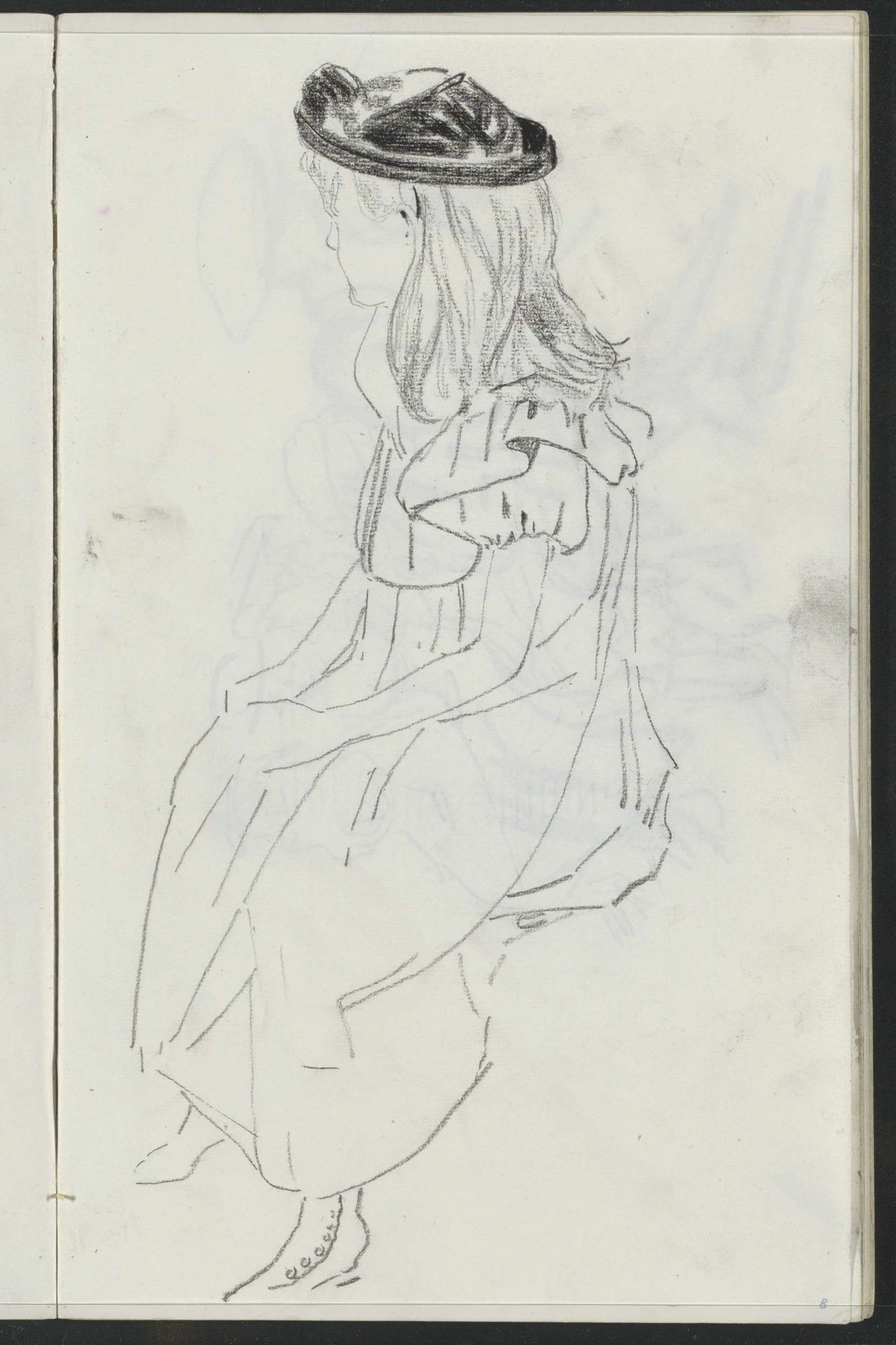 Zittend meisje met hoed by Isaac Israels