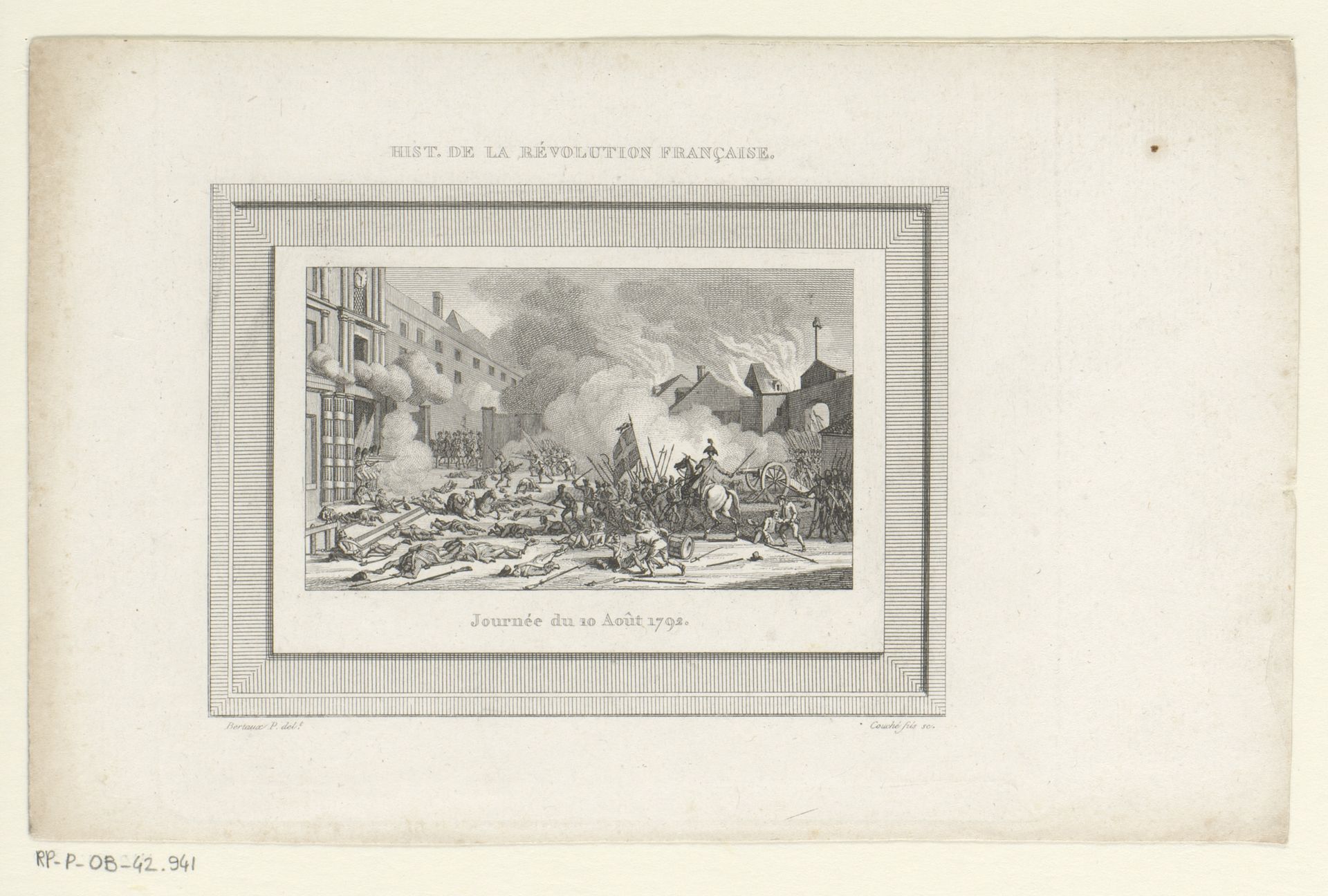 Bestorming van de Tuilerieën by François Louis Couché