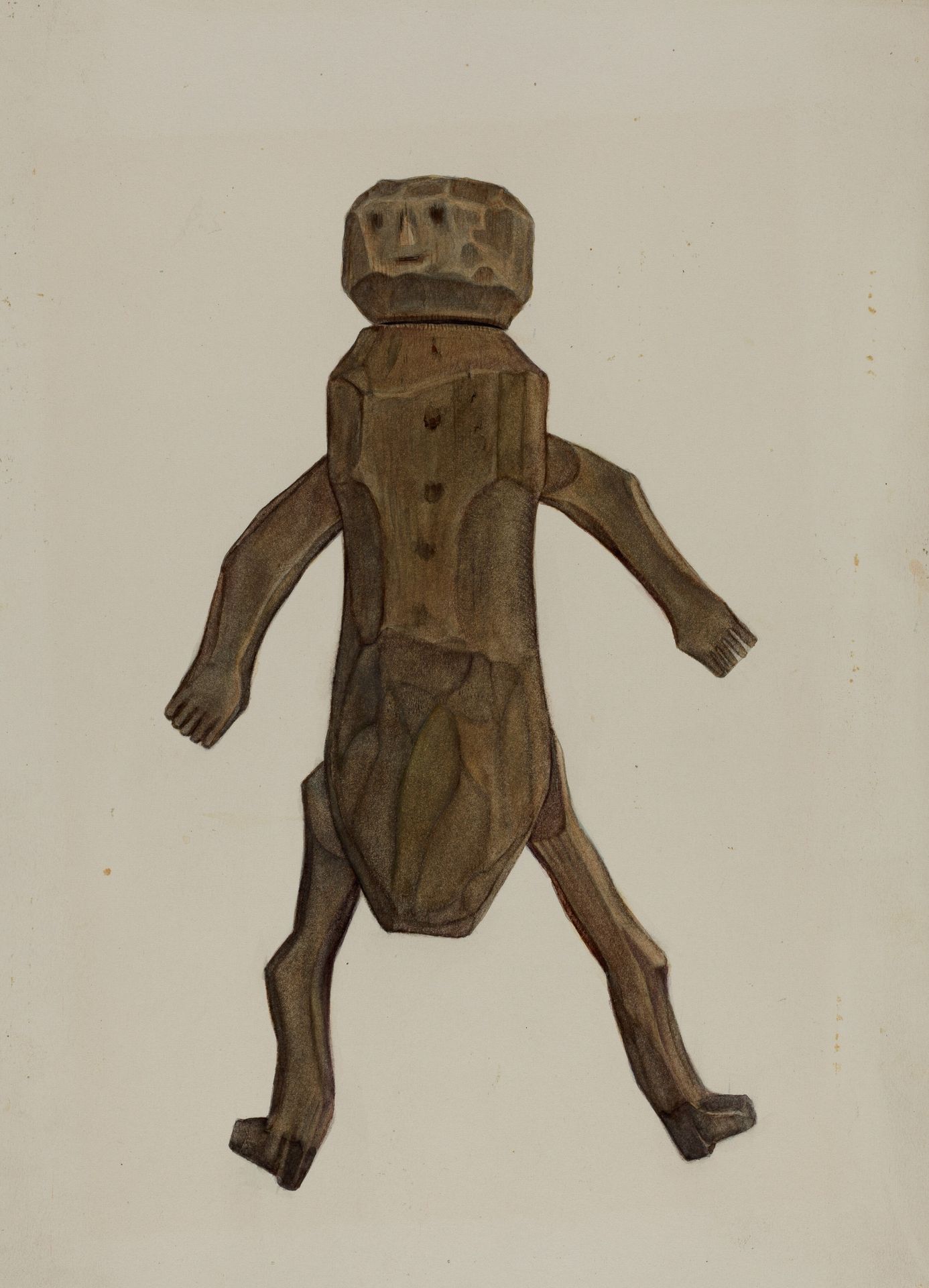 Carved Wooden Doll by Elmer R. Kottcamp