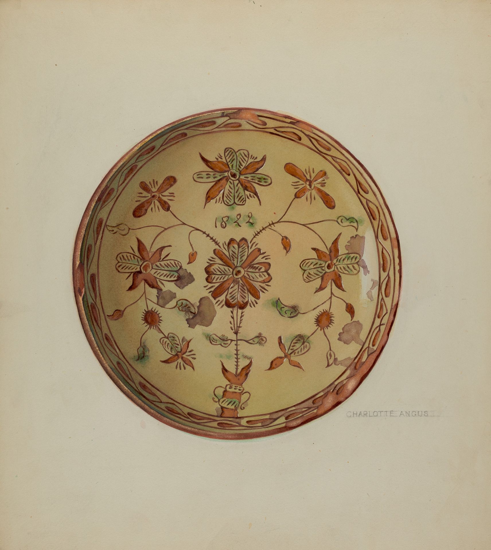 Pa. German Plate by Charlotte Angus