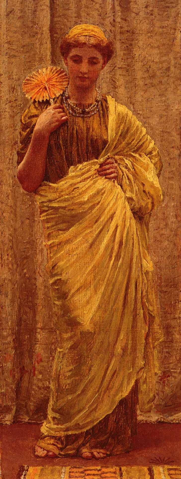 The Gilded fan by Albert Joseph Moore
