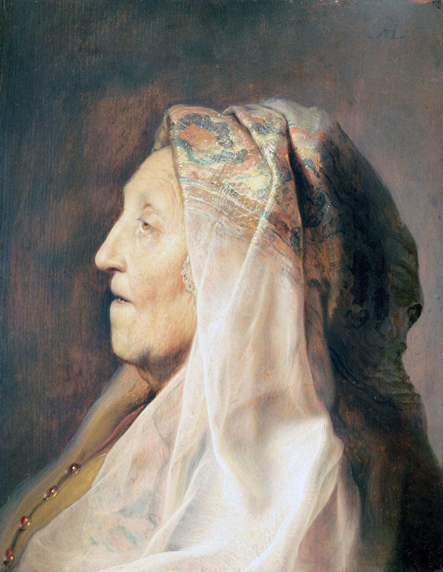 Profile Head of an Old Woman by Jan Lievens