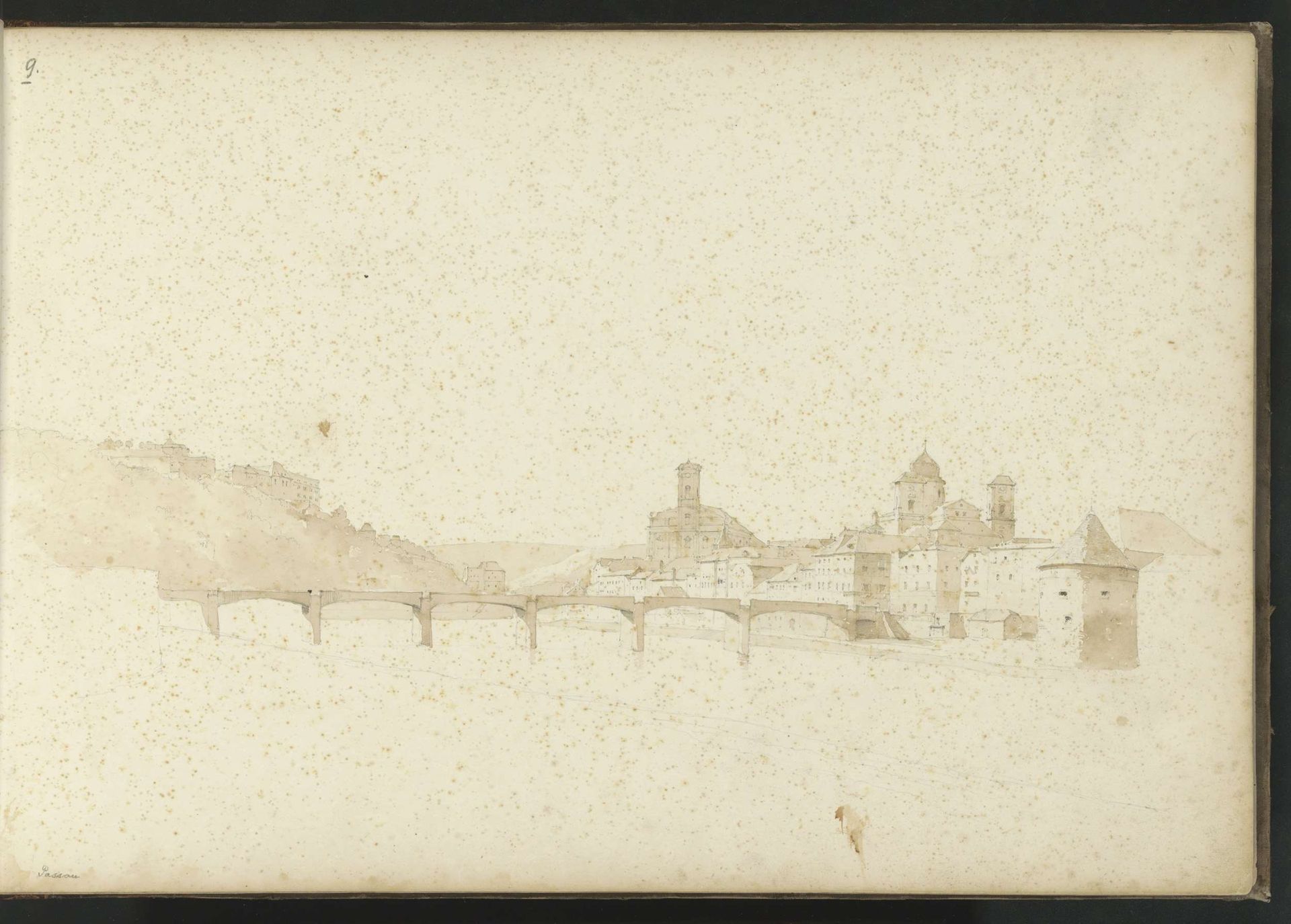 Gezicht op Passau aan de Donau by Kasparus Karsen