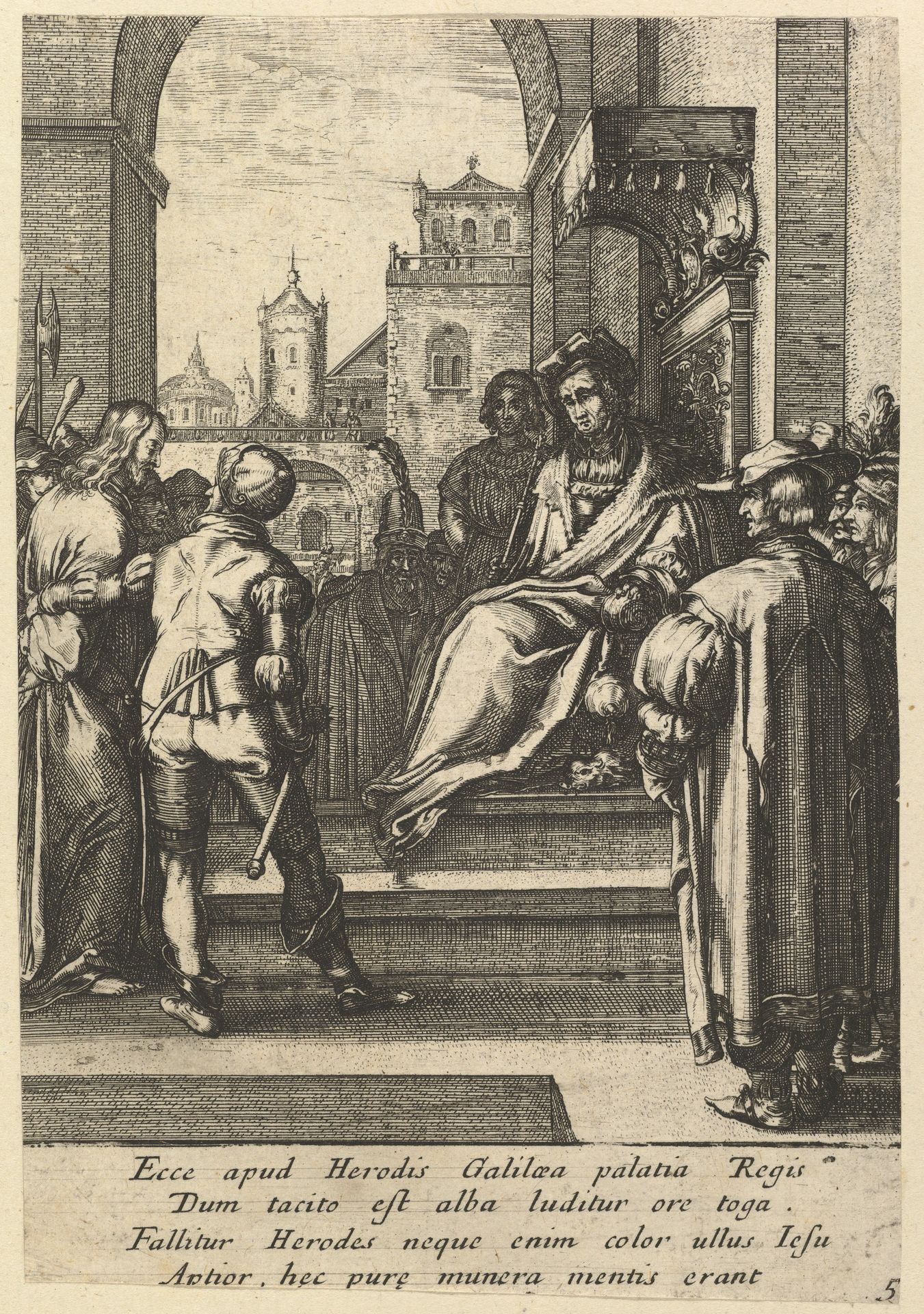 Christ Before Pilate, from "The Passion of Christ" by Nicolas Cochin
