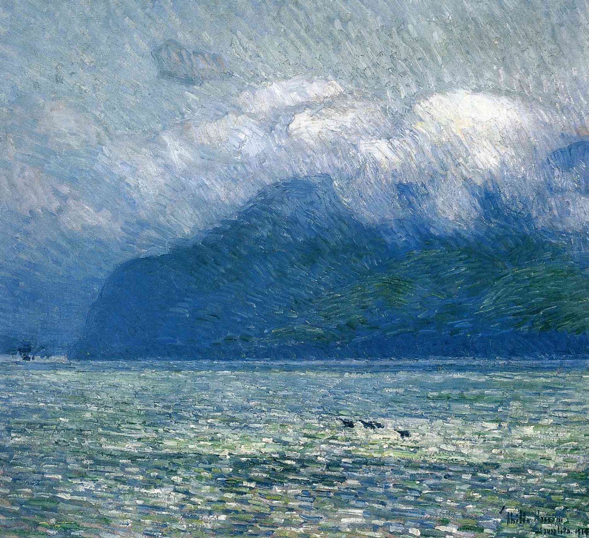 The Silver Veil and the Golden Gate by Childe Hassam