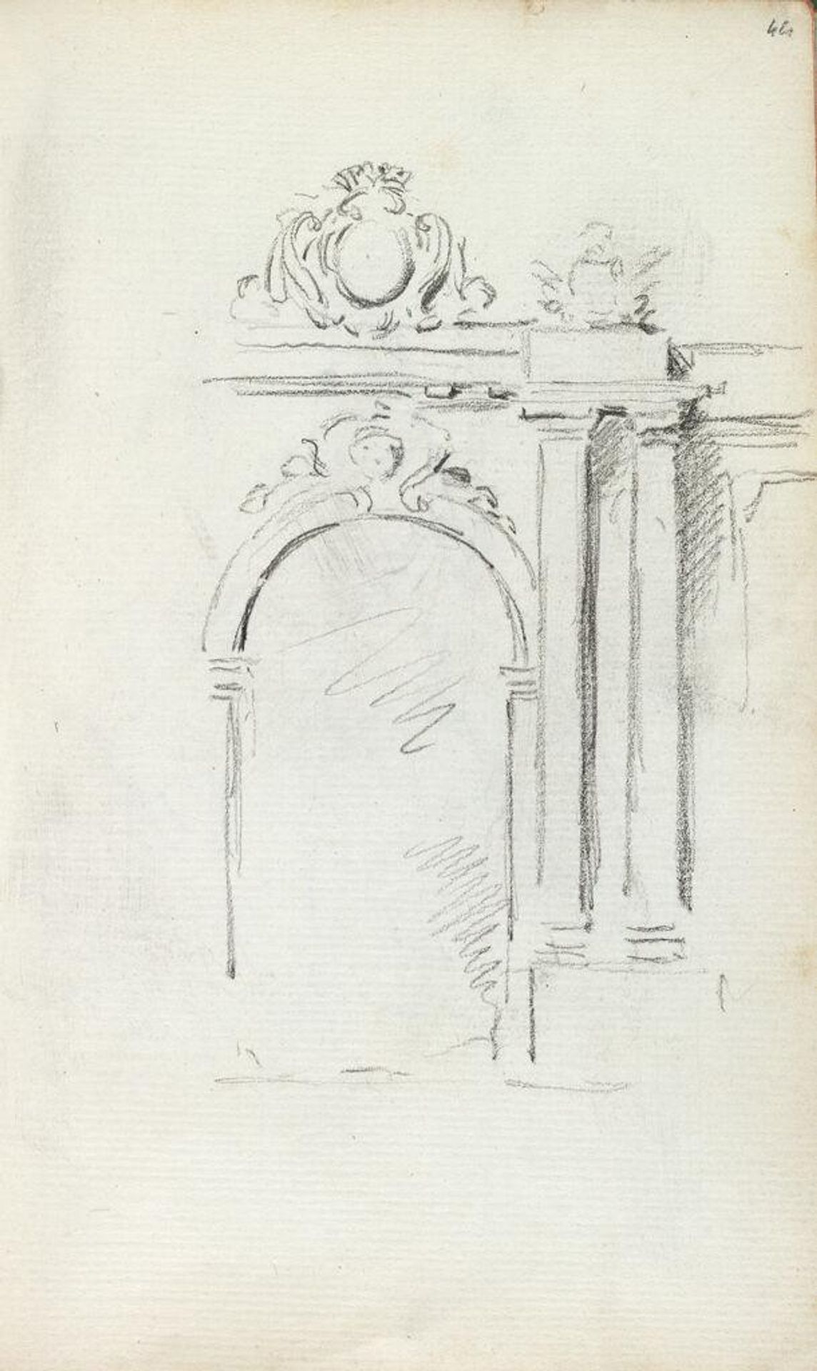 Sketchbook page by Gabriel Jacques de Saint-Aubin
