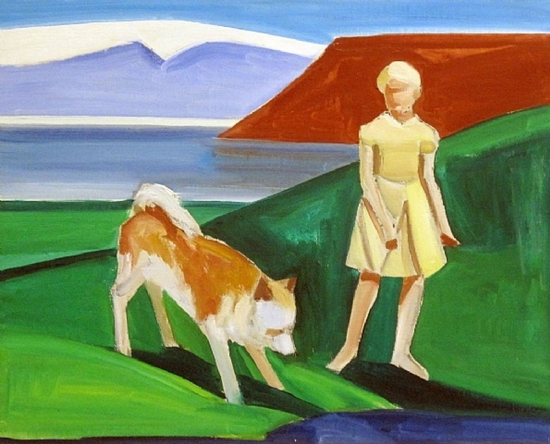 Girl with Dog by Louisa Matthiasdottir