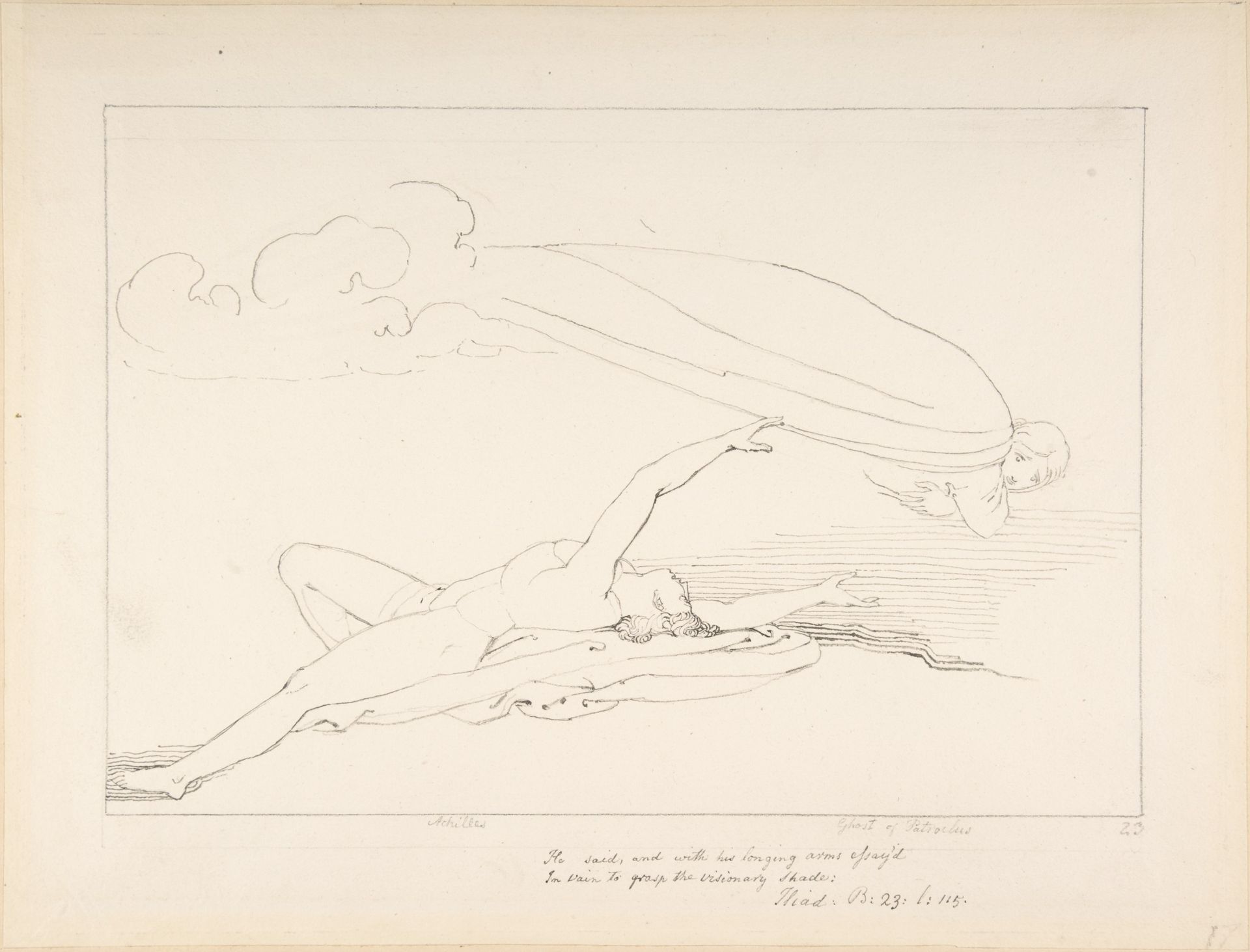 Achilles and the Shade of Patroclus by John Flaxman