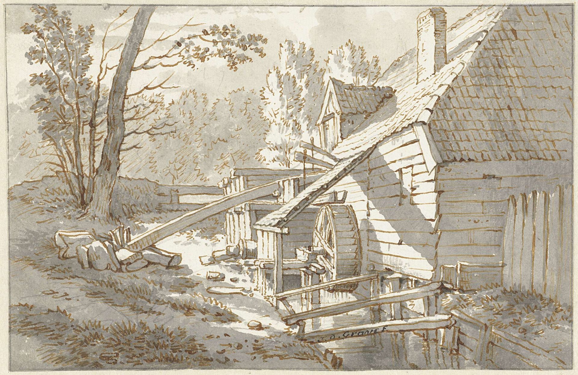 Watermolen by Jan Hulswit