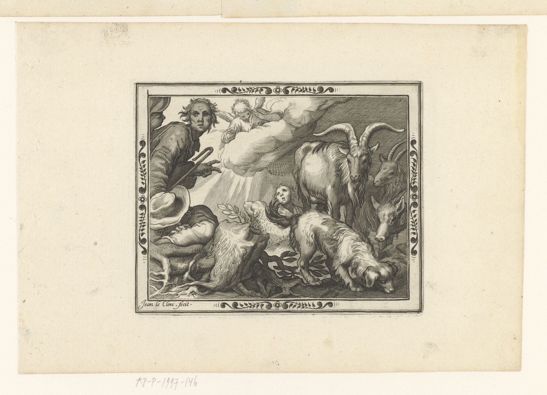 Verkondiging aan de herders by Jean Leclerc