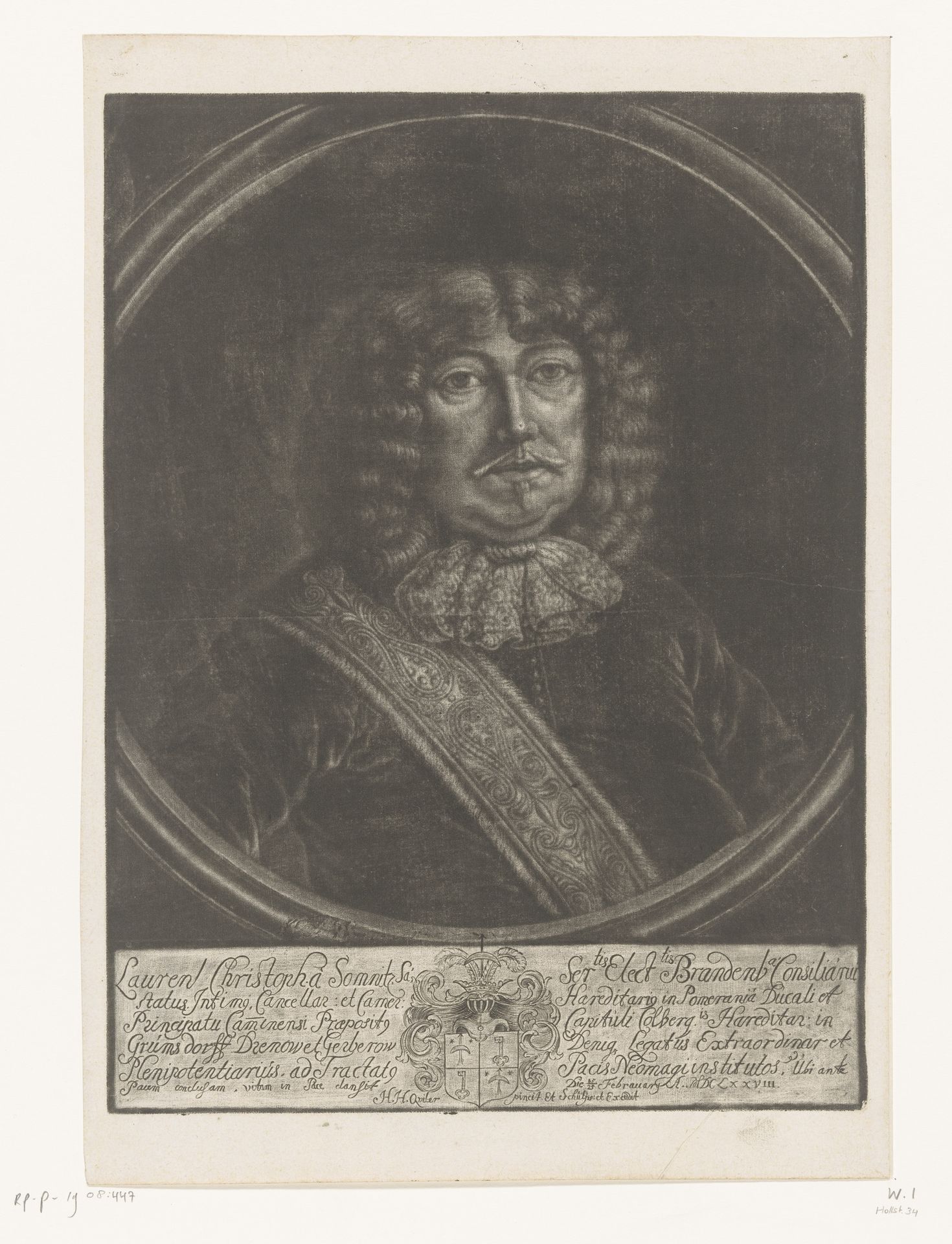 Portret van Lorenz Christoph von Somnitz by Herman Hendrik Quiter