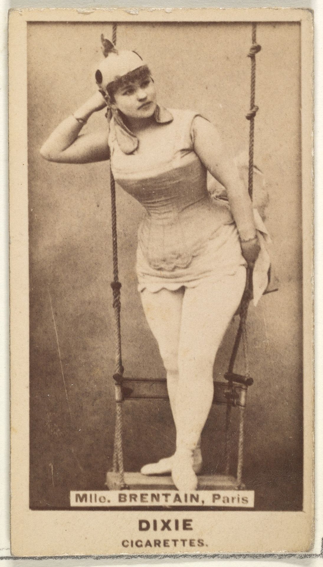 Mlle. Brentain, Paris, from the Actors and Actresses series (N45, Type 1) for Dixie Cigarettes by Allen & Ginter