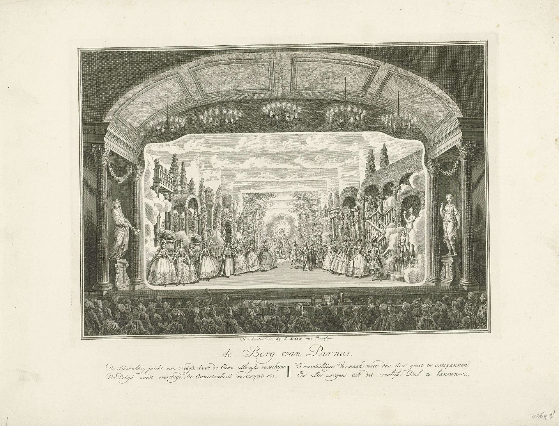 Schouwburg met toneeldecor: De Berg van Parnas by Jan Punt