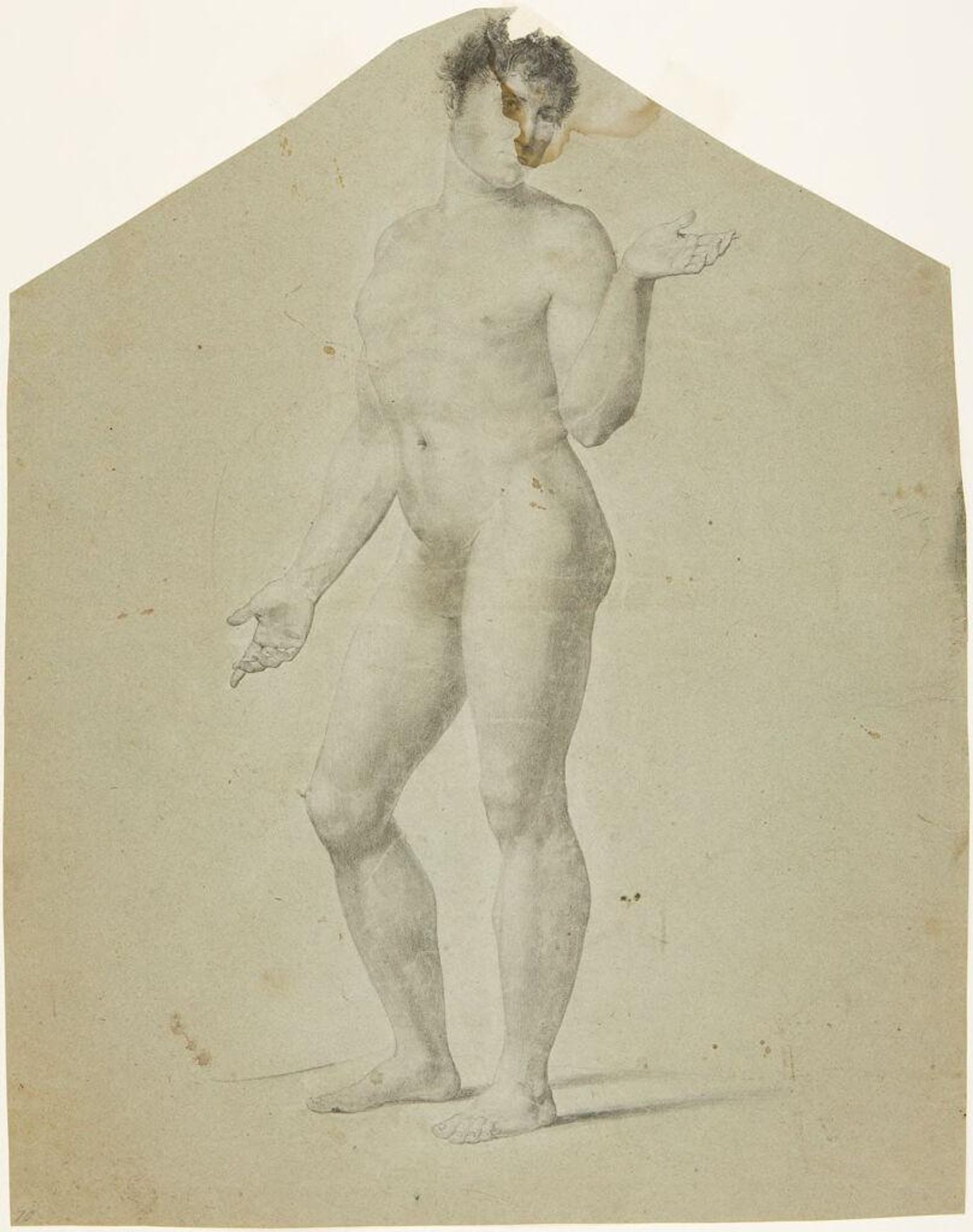Front View of a Standing Male Nude by Washington Allston