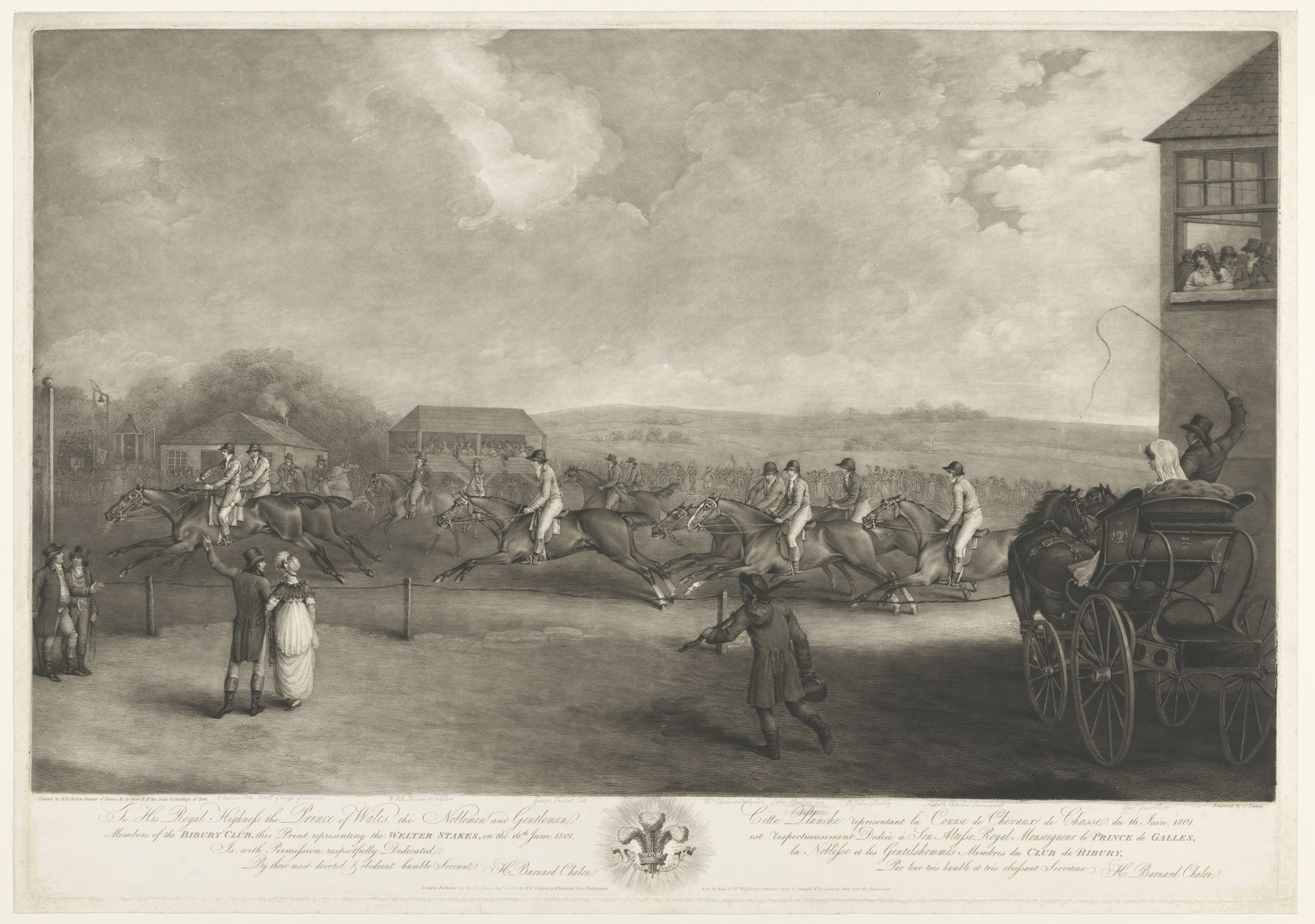 Paardenrennen te Welter Stakes op 16 juni 1801 by Charles Turner