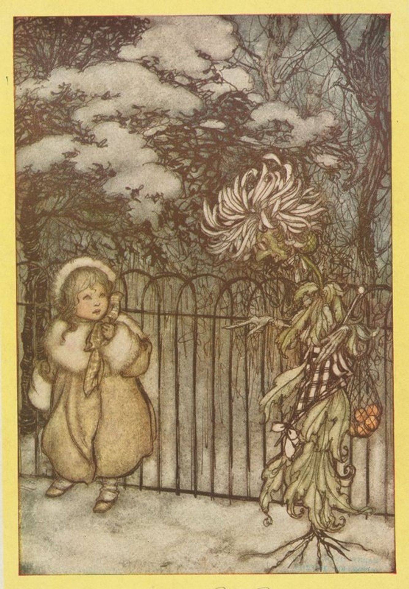 A chrysanthemum heard her, and said pointedly, ‘Hoity-toity, what is this’ by Arthur Rackham