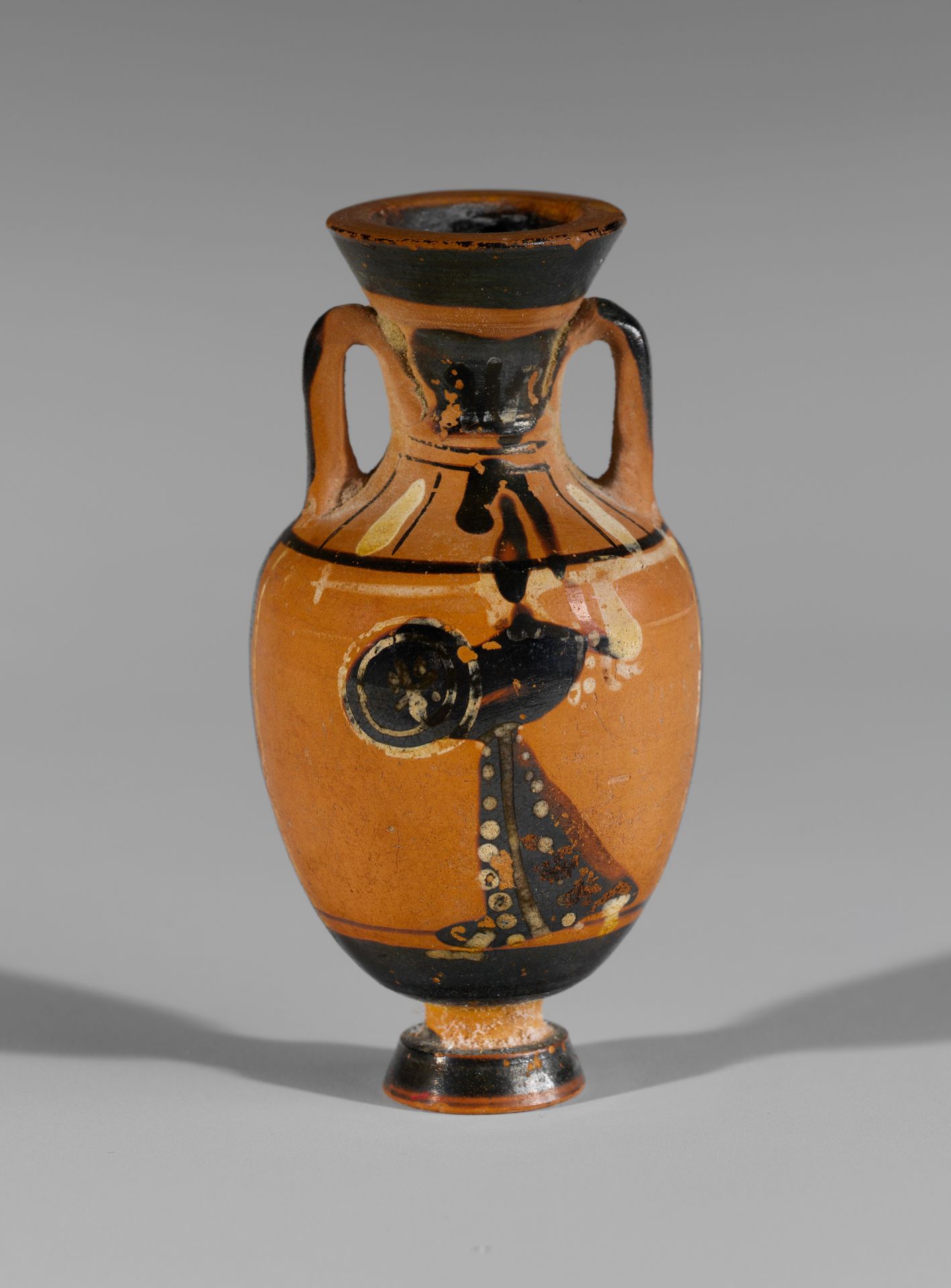 Terracotta miniature Panathenaic amphora by Bulas Group